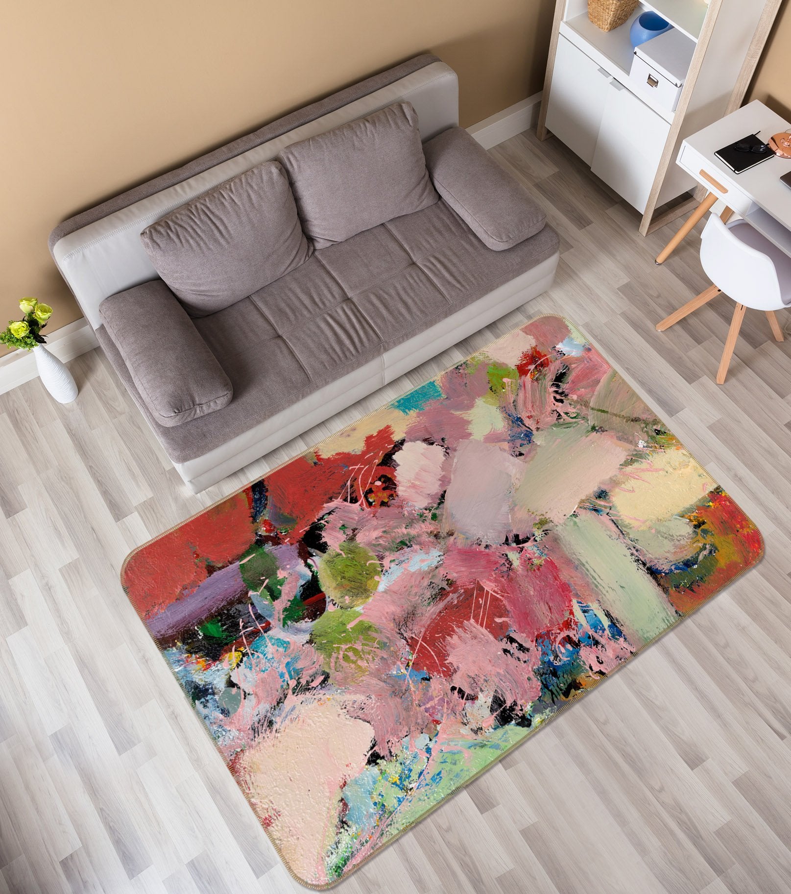 3D Azaleas 1012 Allan P. Friedlander Rug Non Slip Rug Mat Mat AJ Creativity Home 