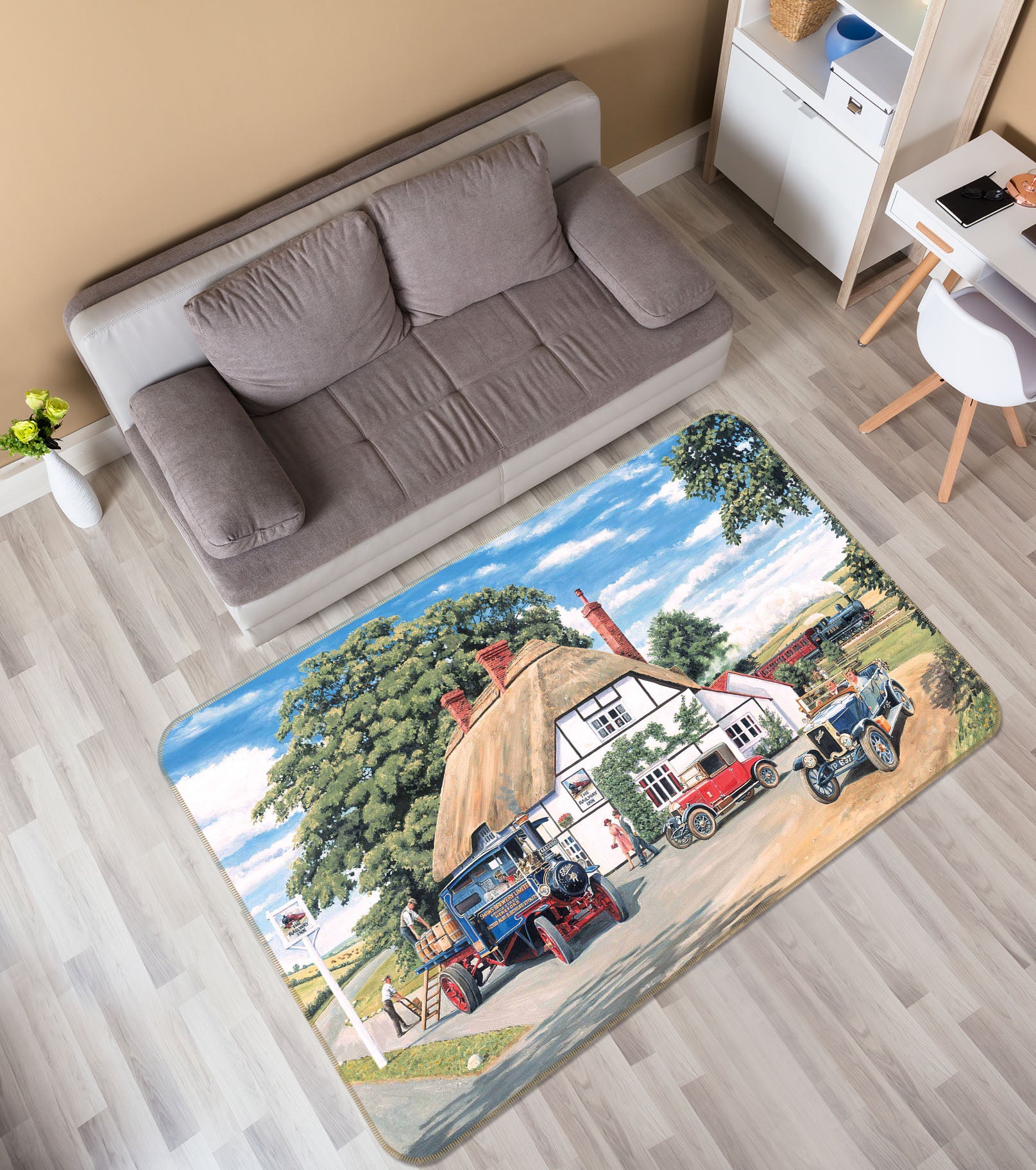 3D Build House 1069 Trevor Mitchell Rug Non Slip Rug Mat