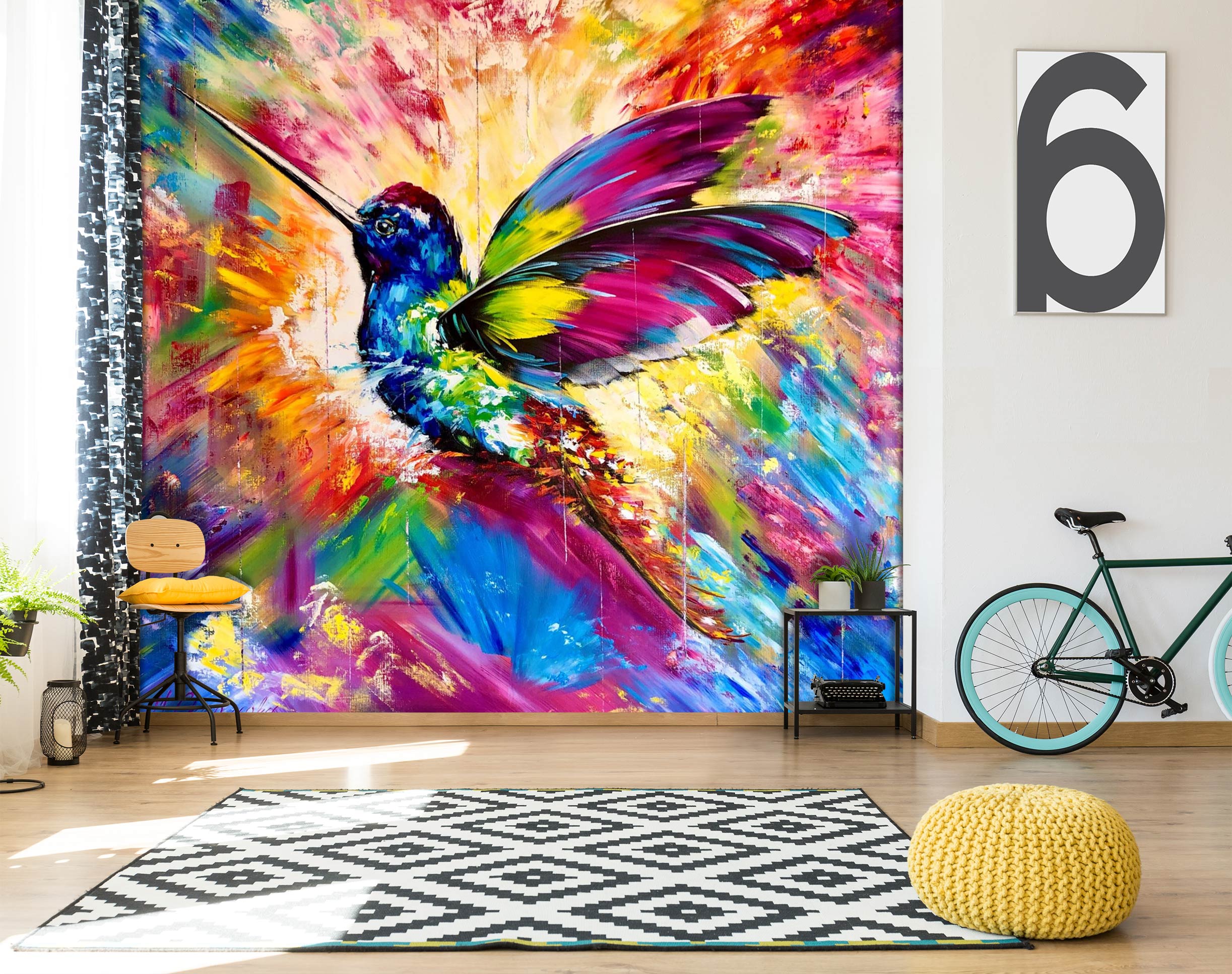 3D Painted Bird 118 Skromova Marina Wall Mural Wall Murals