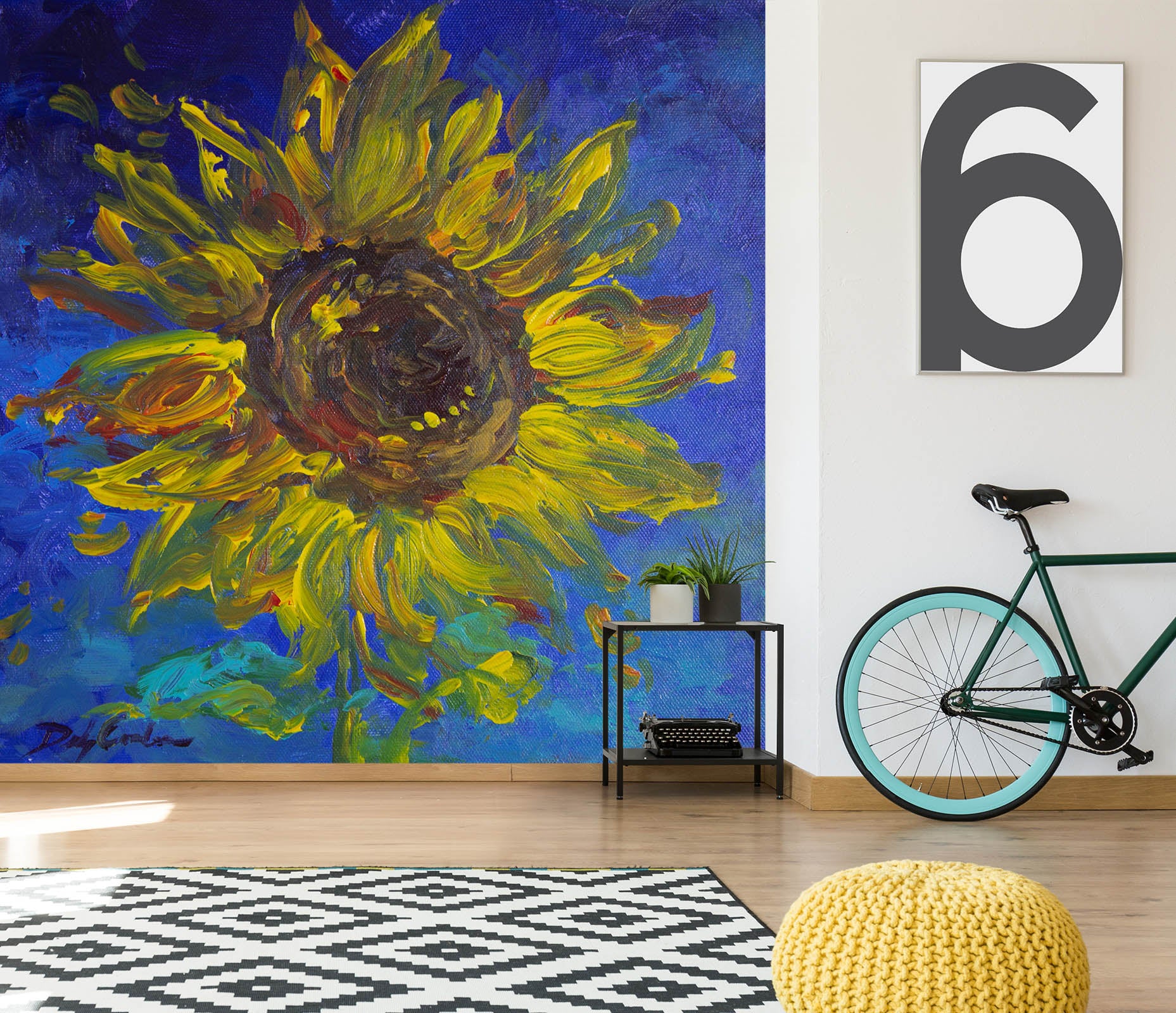 3D Sunflower 3118 Debi Coules Wall Mural Wall Murals