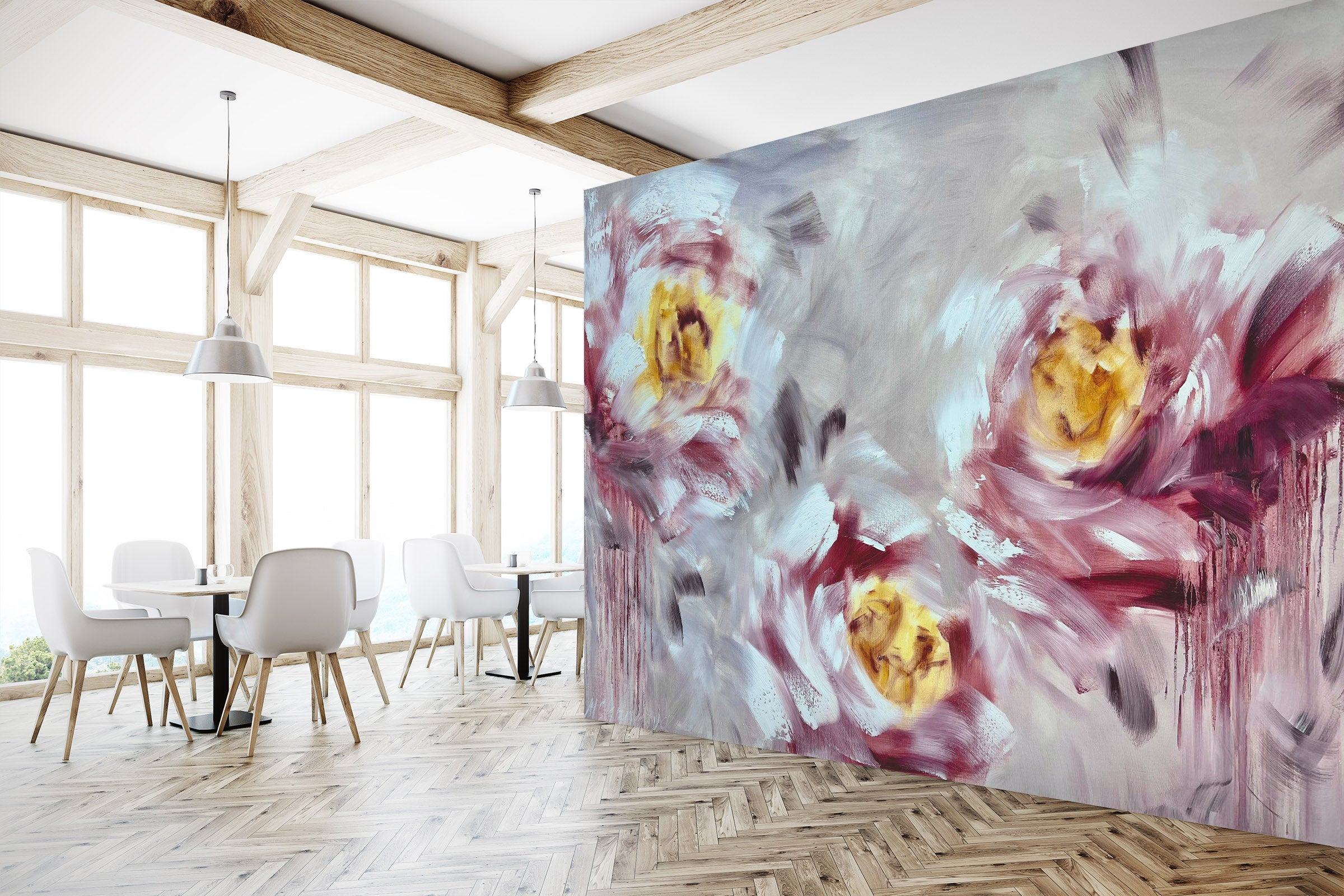 3D Painted Flowers 3004 Skromova Marina Wall Mural Wall Murals