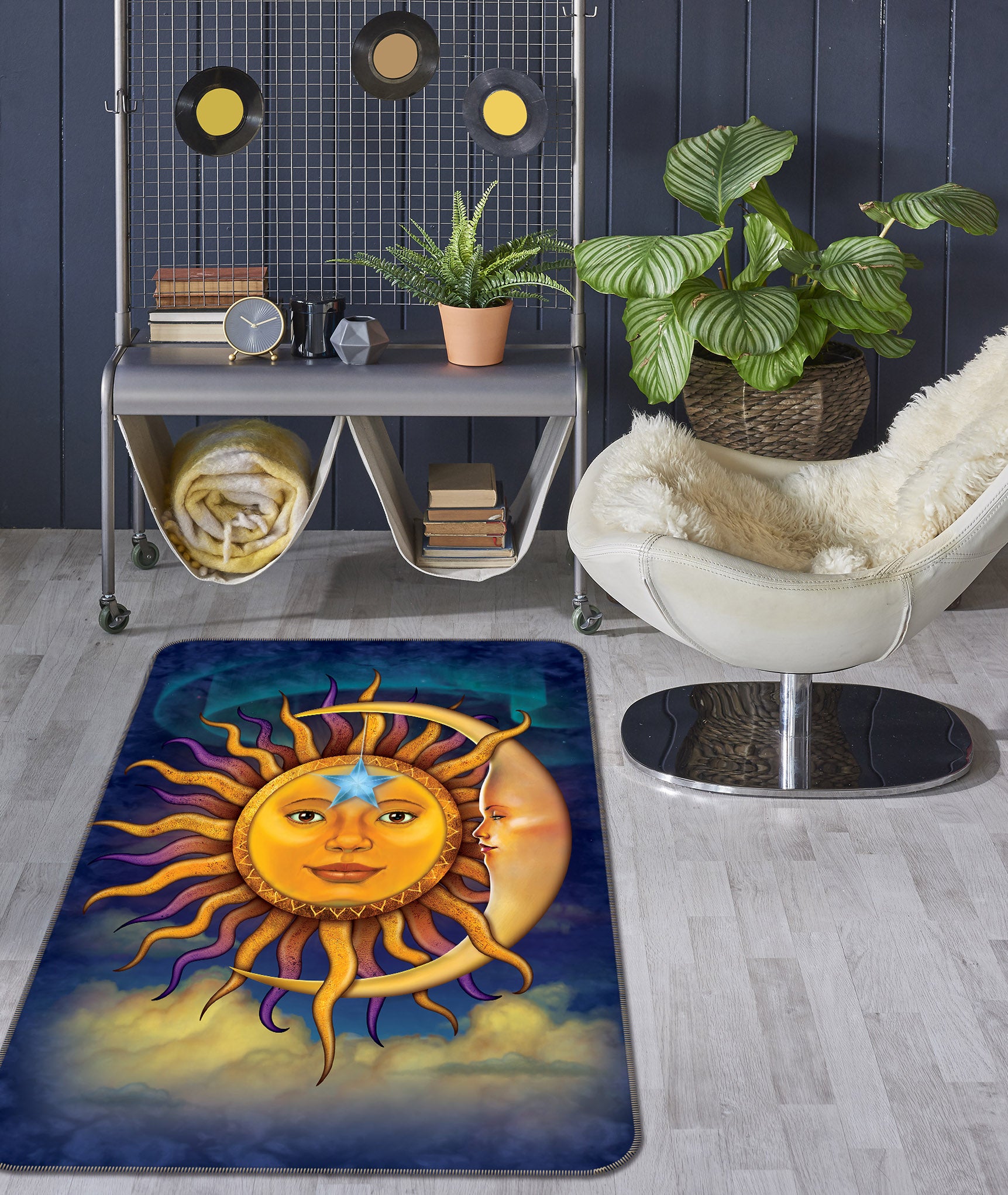 3D Sun Moon 1059 Vincent Hie Rug Non Slip Rug Mat