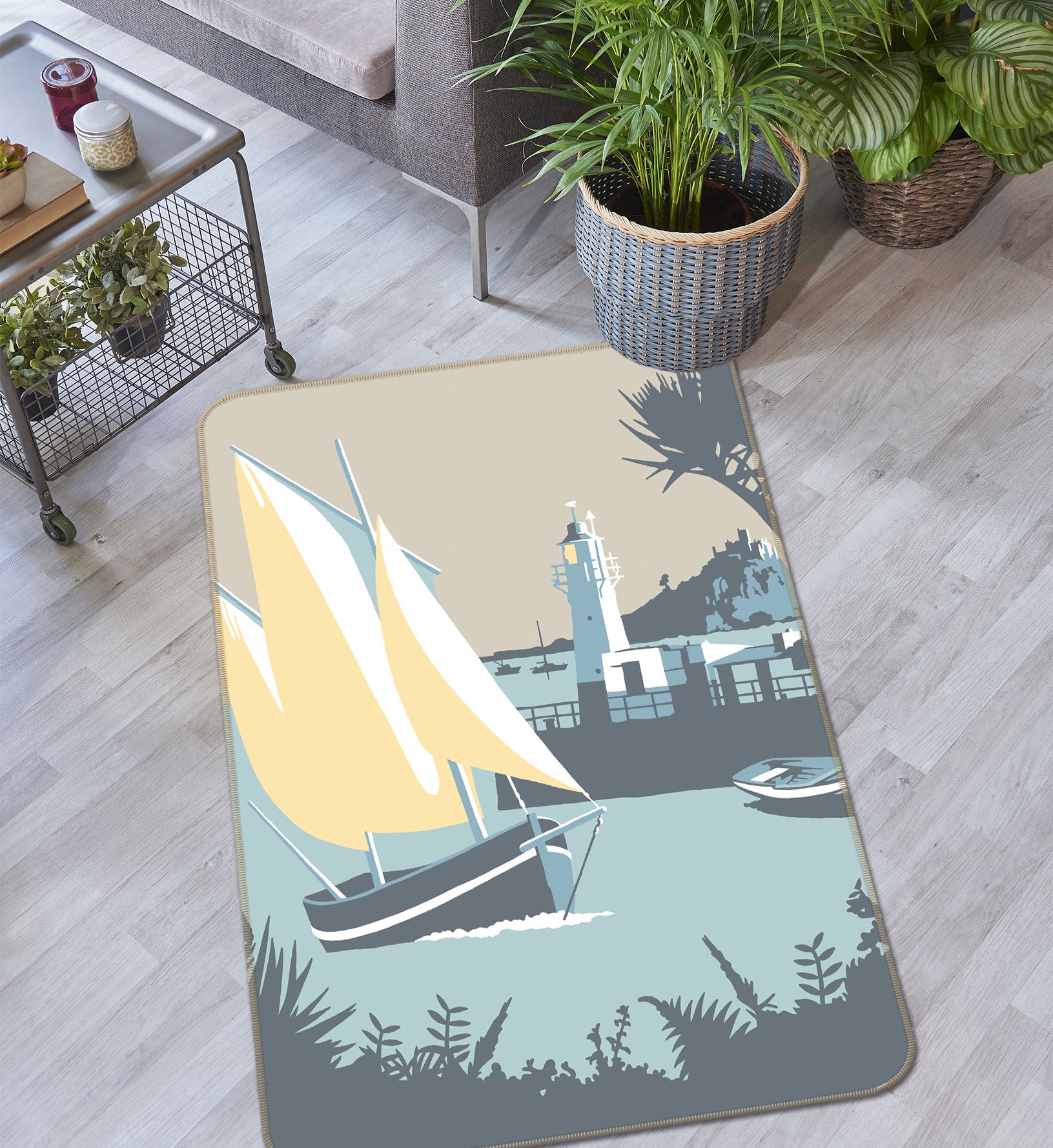 3D Newlyn 1126 Steve Read Rug Non Slip Rug Mat