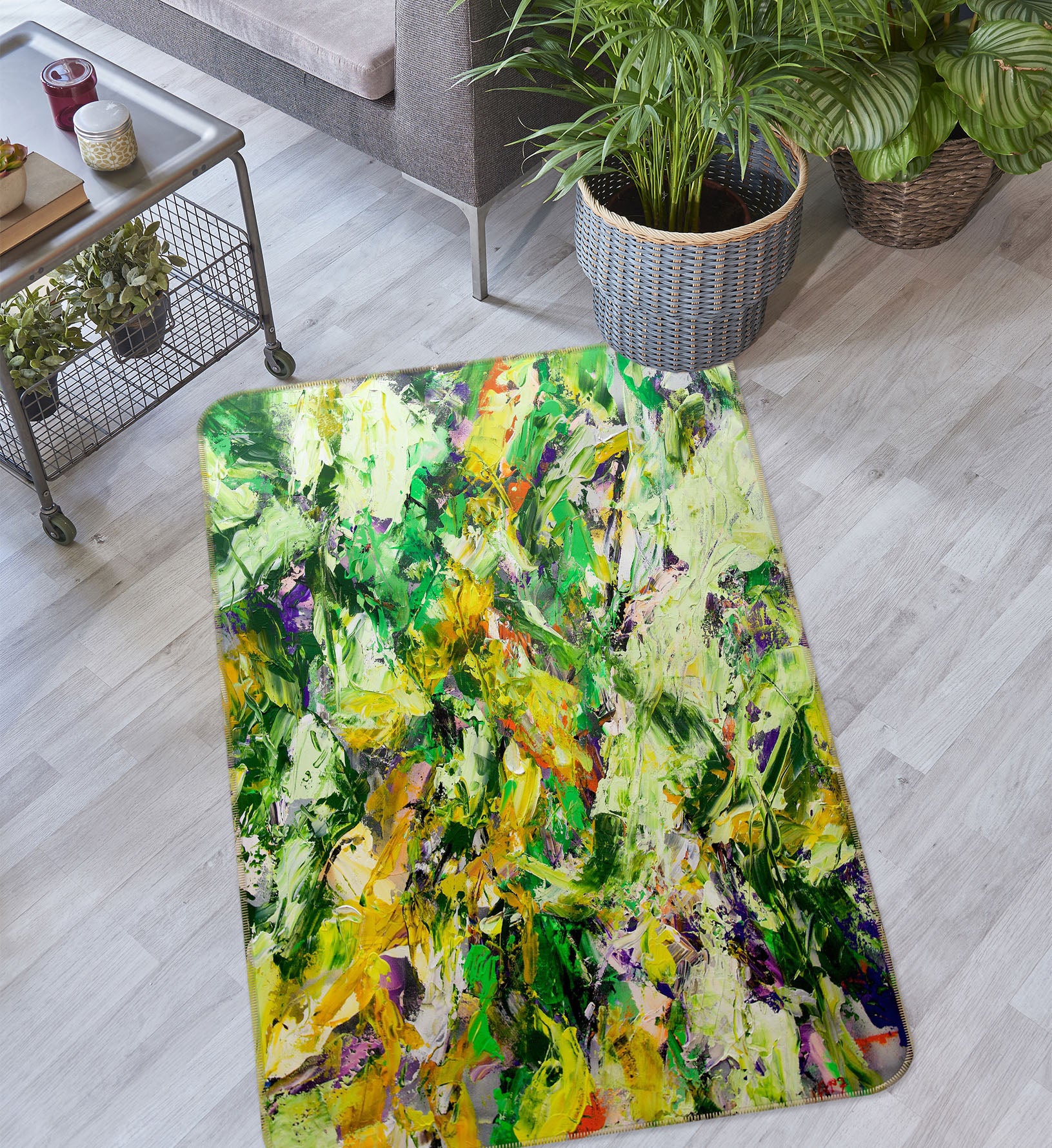 3D Color Summer 3021 Allan P. Friedlander Rug Non Slip Rug Mat