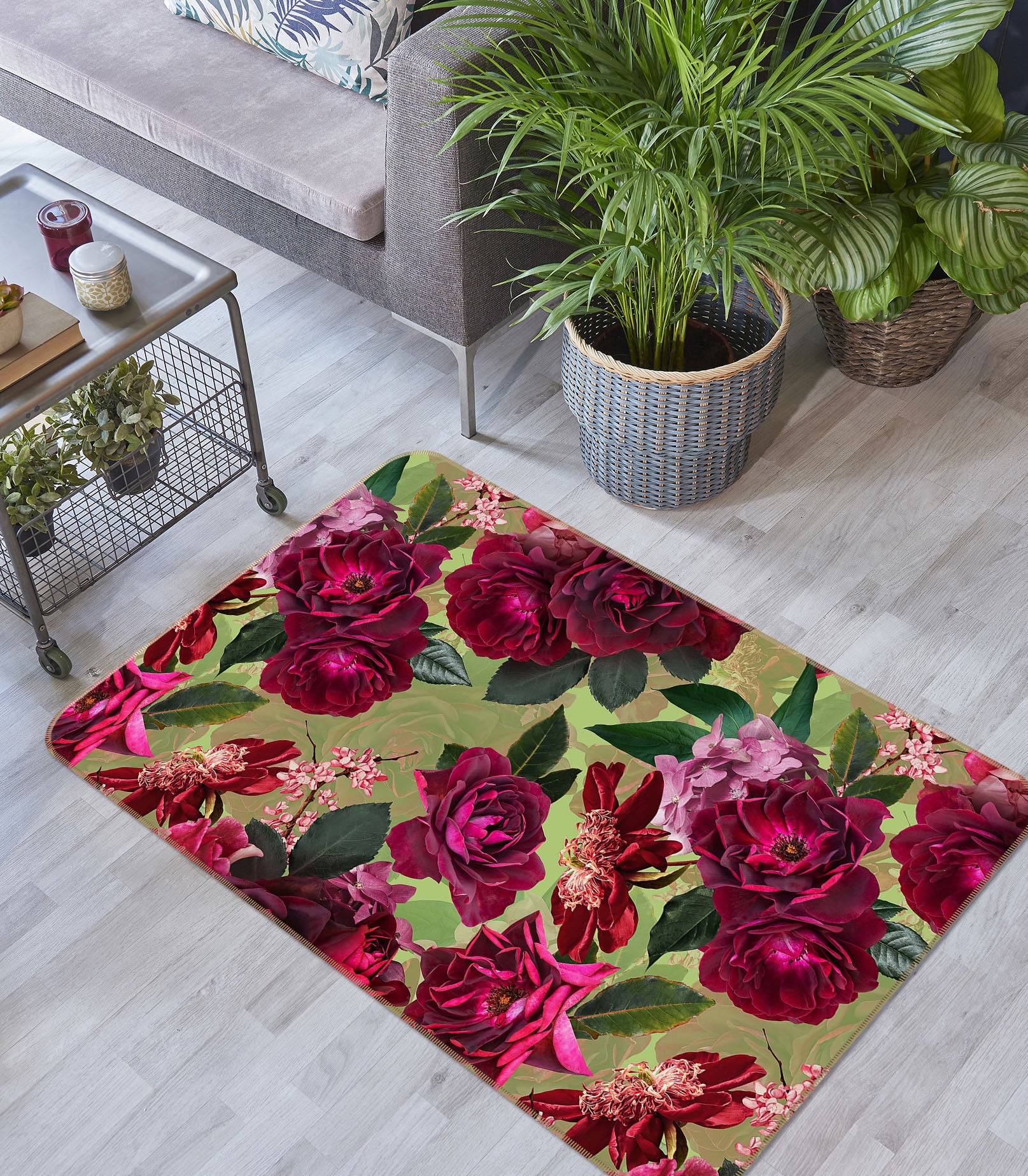 3D Purple Rose 155 Uta Naumann Rug Non Slip Rug Mat