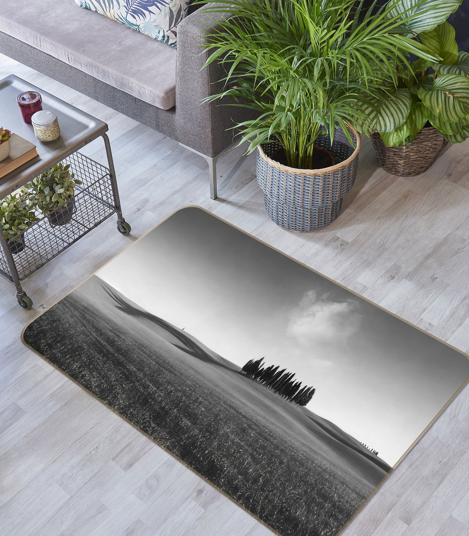 3D Grey Desert 1094 Marco Carmassi Rug Non Slip Rug Mat