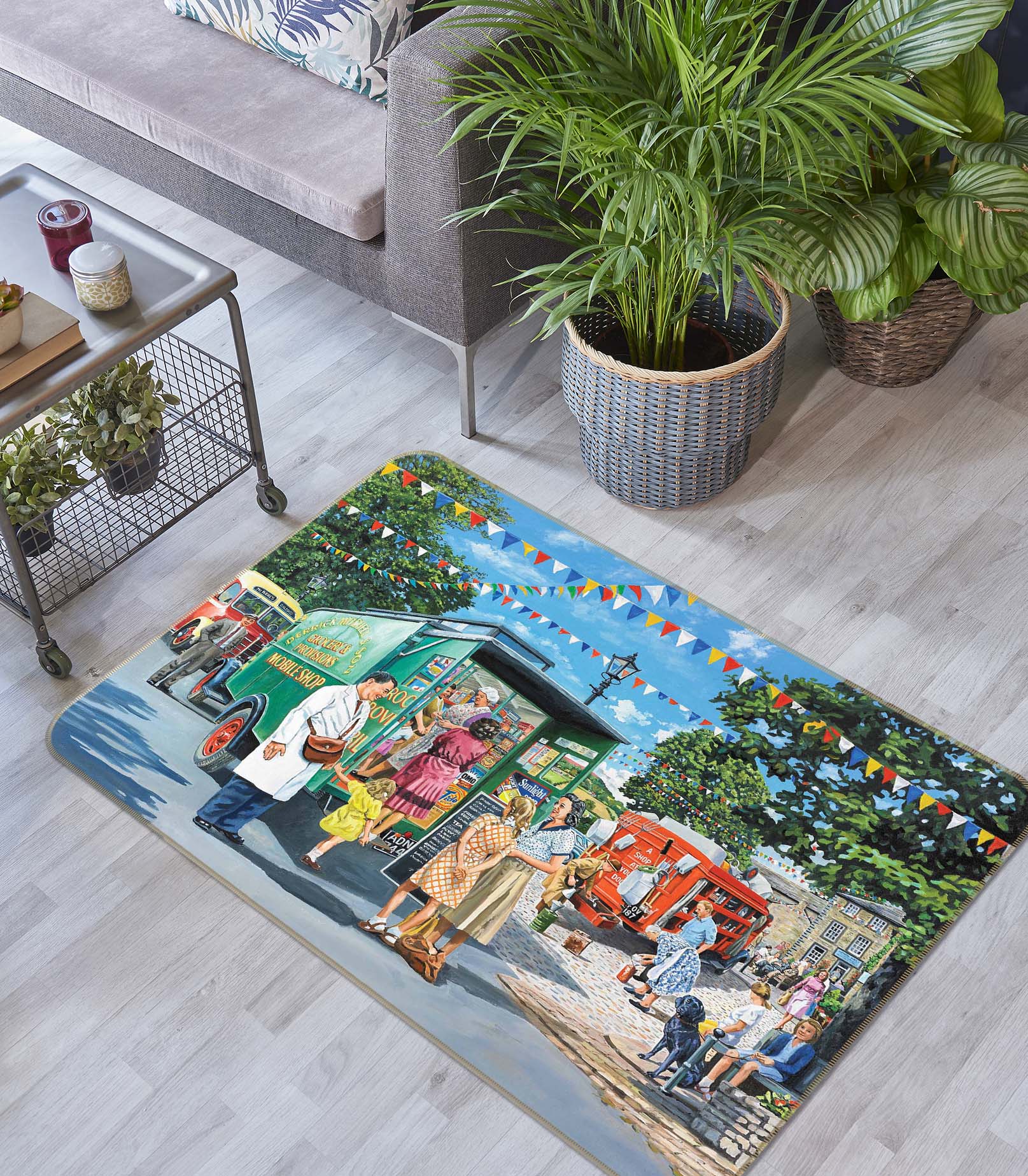 3D Lively City 1090 Trevor Mitchell Rug Non Slip Rug Mat