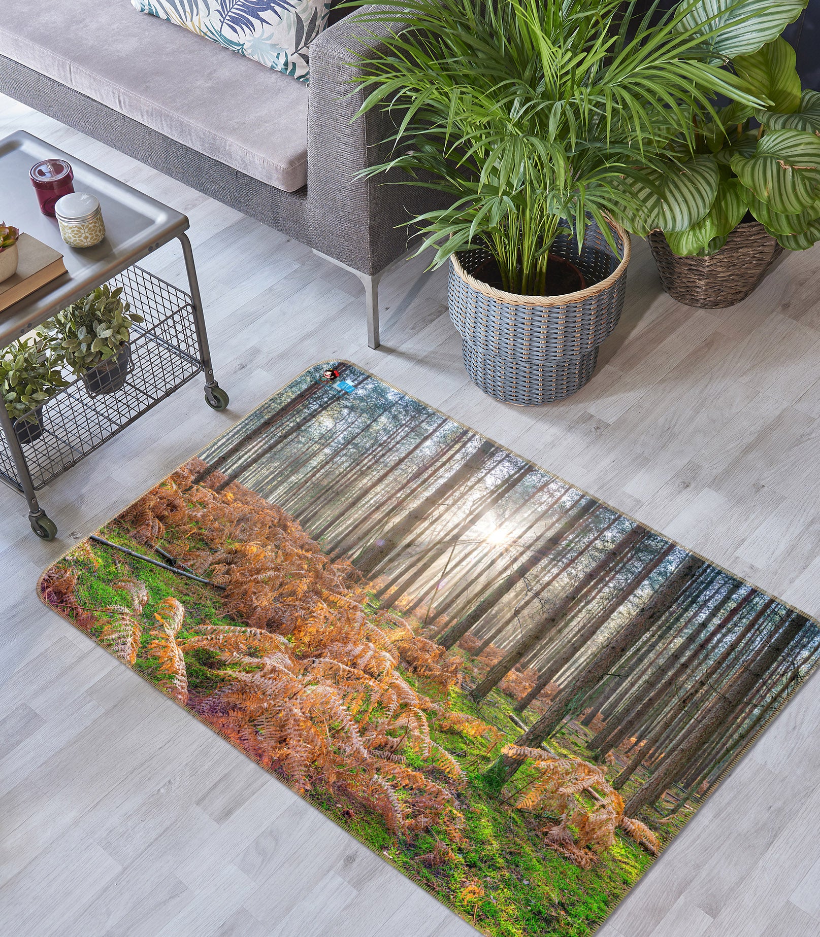 3D Sunny Trees 6753 Assaf Frank Rug Non Slip Rug Mat