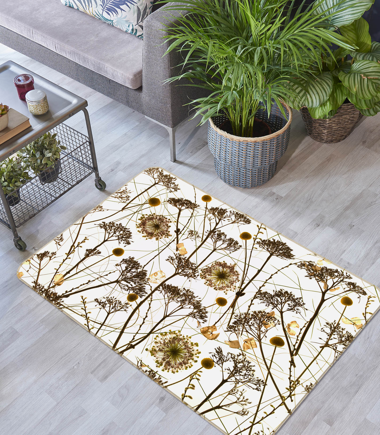 3D Withered Chrysanthemum 3005 Assaf Frank Rug Non Slip Rug Mat