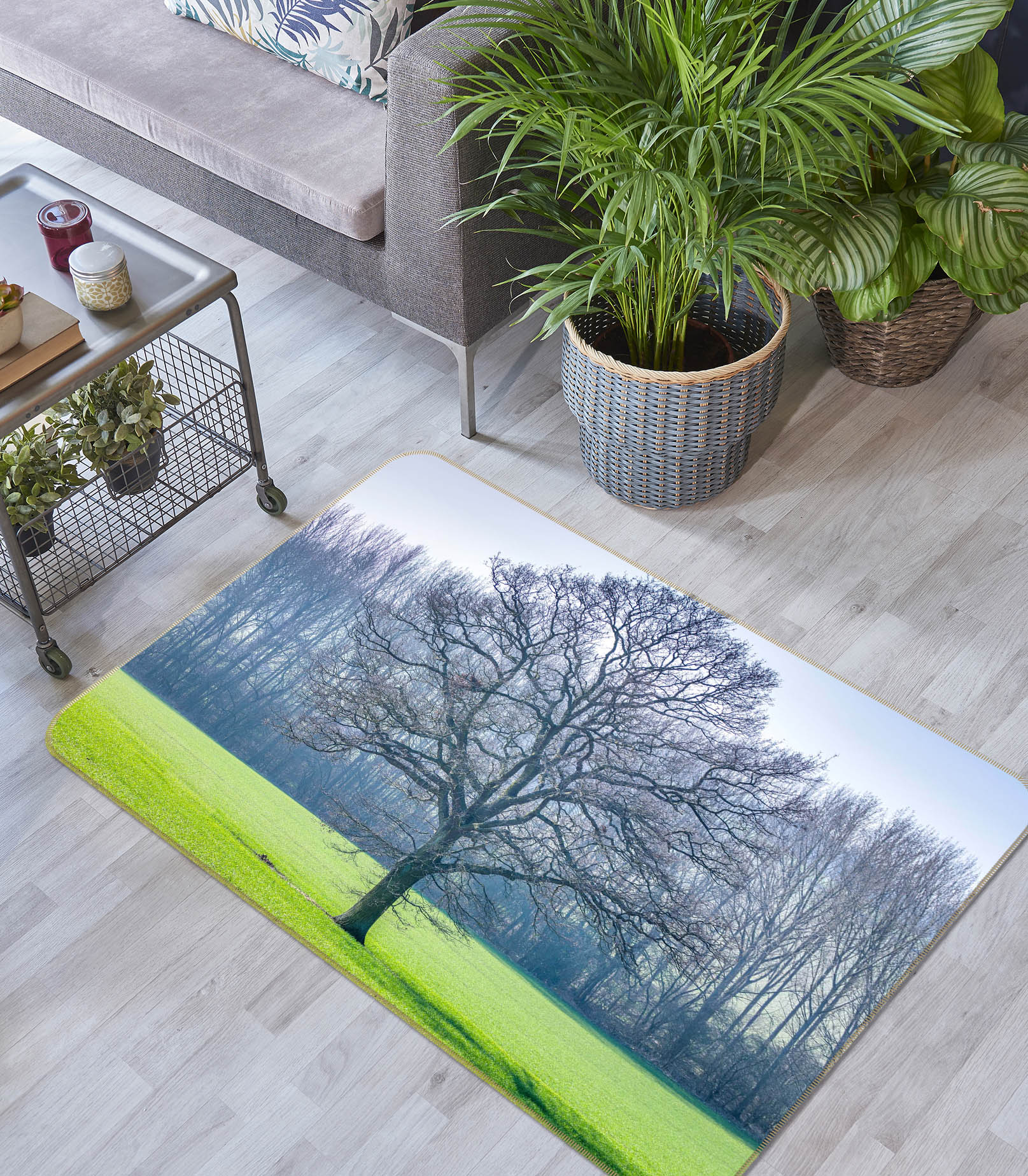 3D Forest Tree 142 Assaf Frank Rug Non Slip Rug Mat