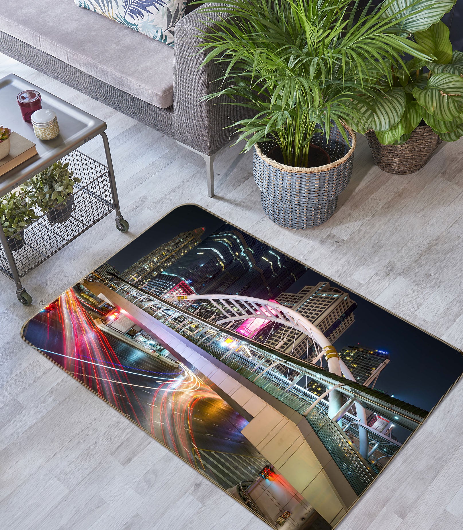 3D Light Bridge 1146 Marco Carmassi Rug Non Slip Rug Mat