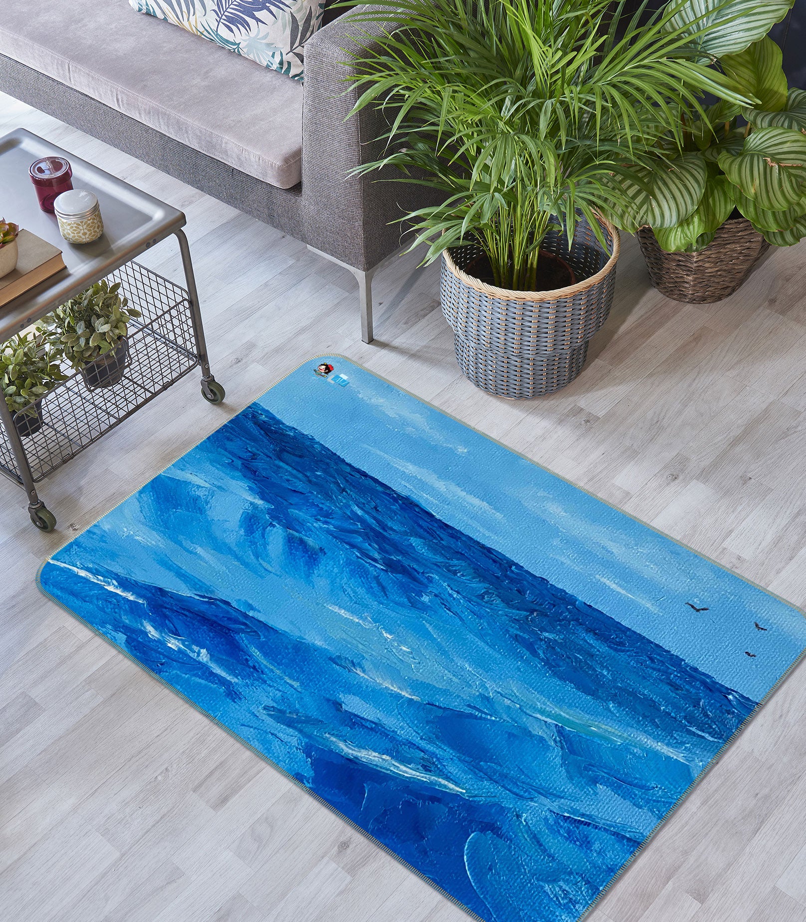 3D Blue Sea Water 9701 Marina Zotova Rug Non Slip Rug Mat