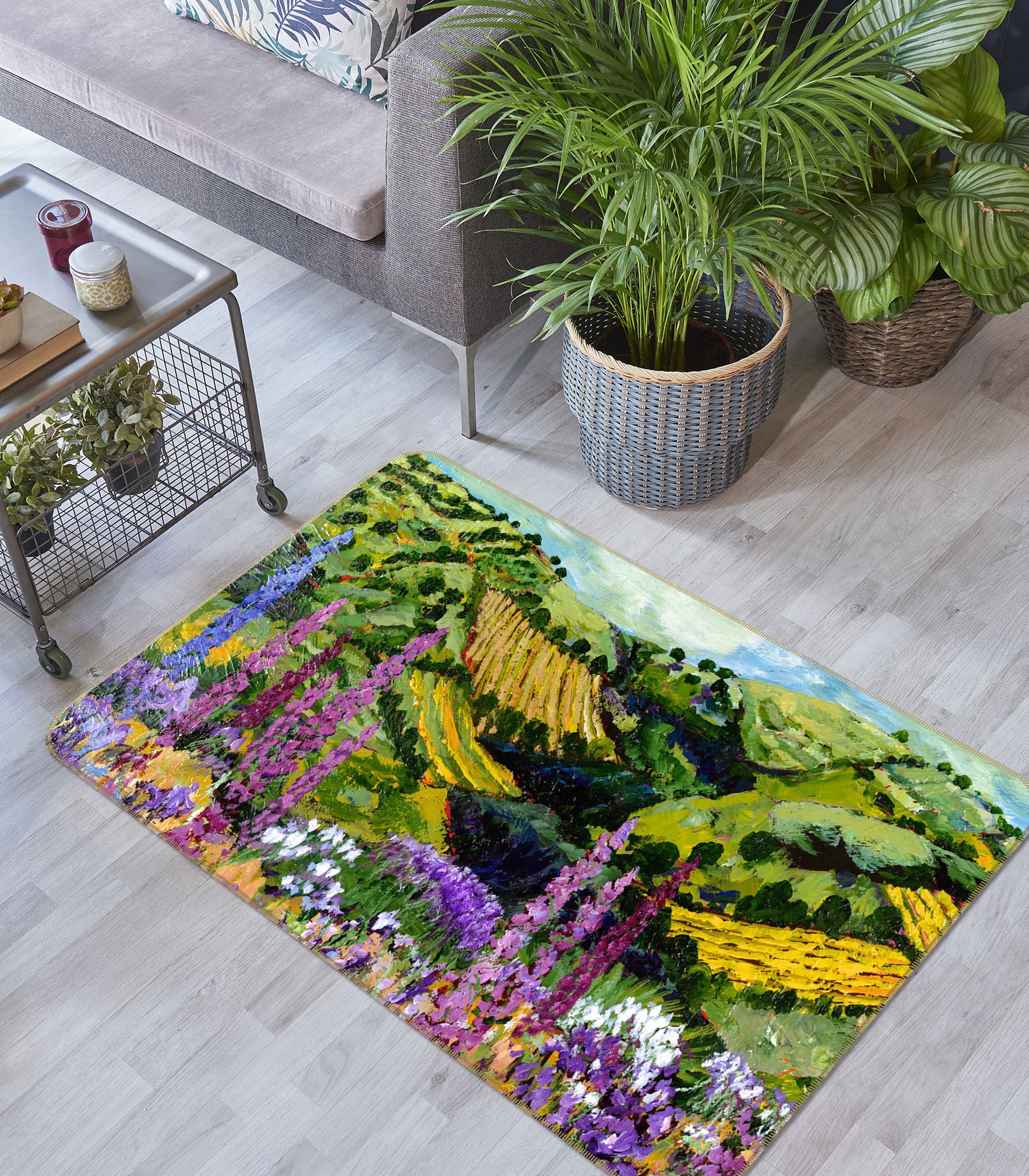 3D Different Garden 1024 Allan P. Friedlander Rug Non Slip Rug Mat