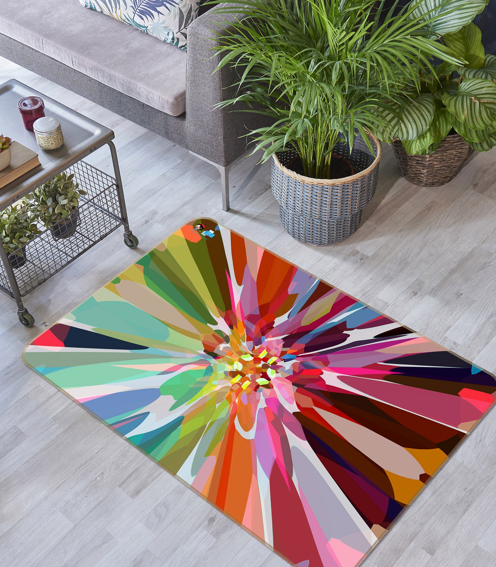 3D Color Flower 19160 Shandra Smith Rug Non Slip Rug Mat