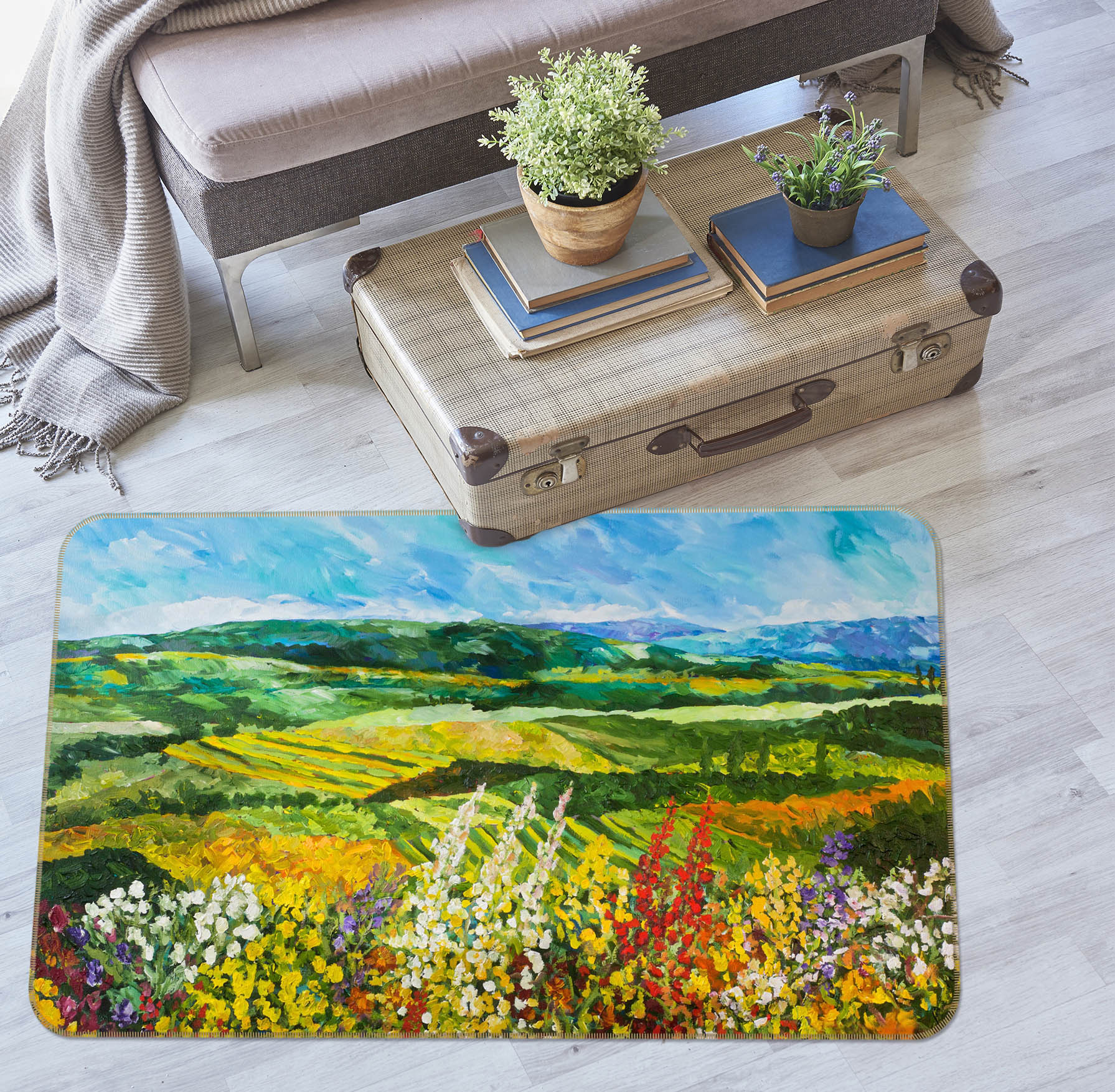 3D Hanada 1003 Allan P. Friedlander Rug Non Slip Rug Mat