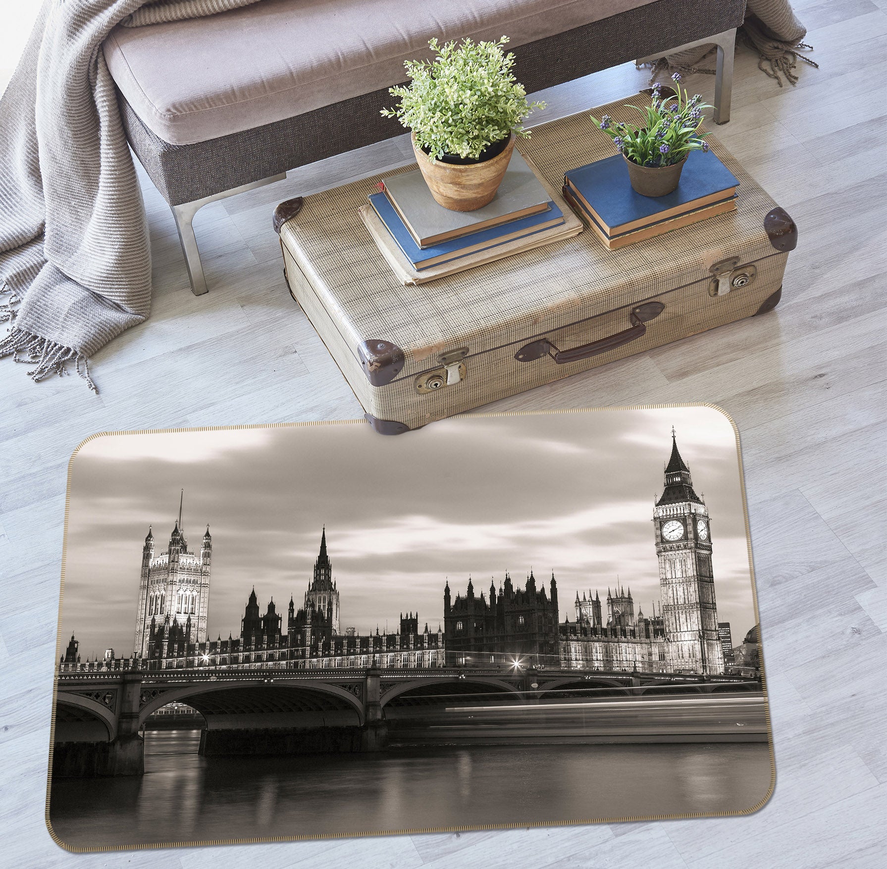 3D London Westminster 102 Assaf Frank Rug Non Slip Rug Mat