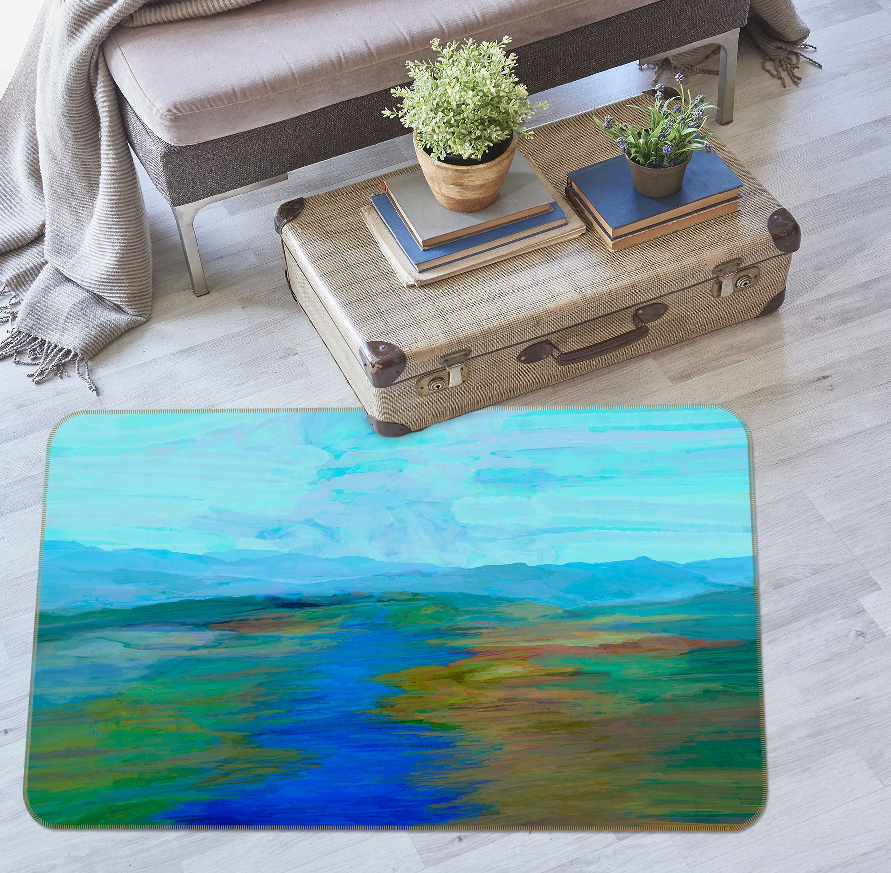 3D Blue Sea 1014 Michael Tienhaara Rug Non Slip Rug Mat