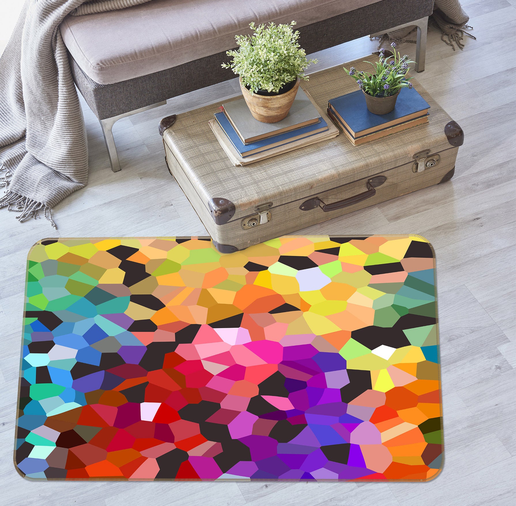 3D Bright Colors 1003 Shandra Smith Rug Non Slip Rug Mat