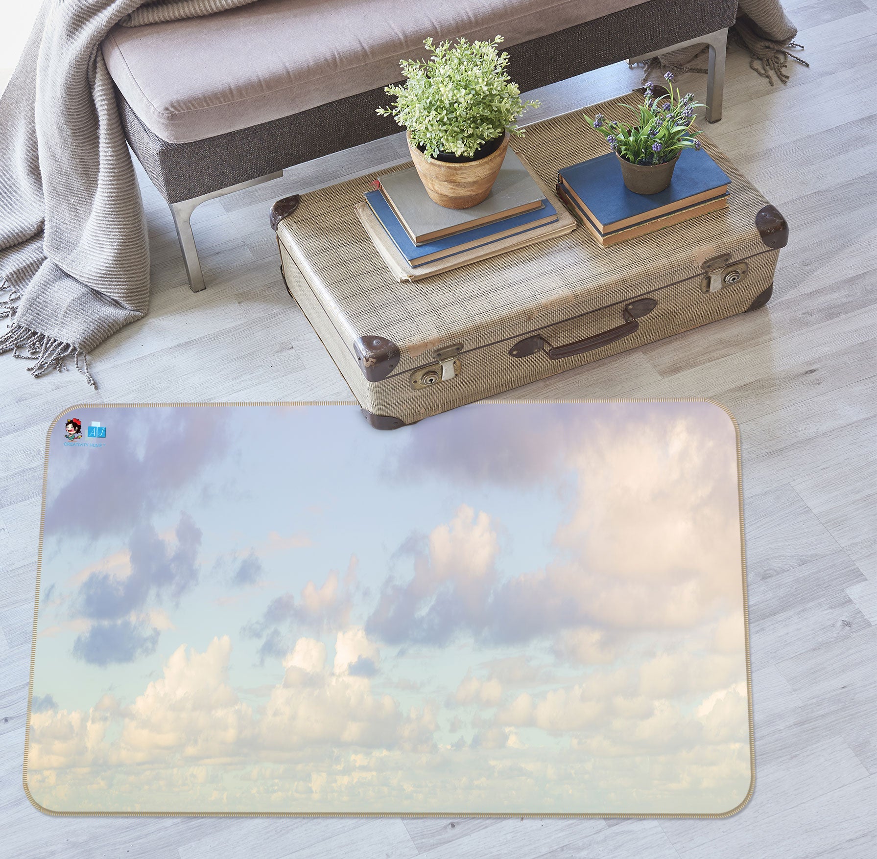 3D Sky Cloud 6829 Assaf Frank Rug Non Slip Rug Mat