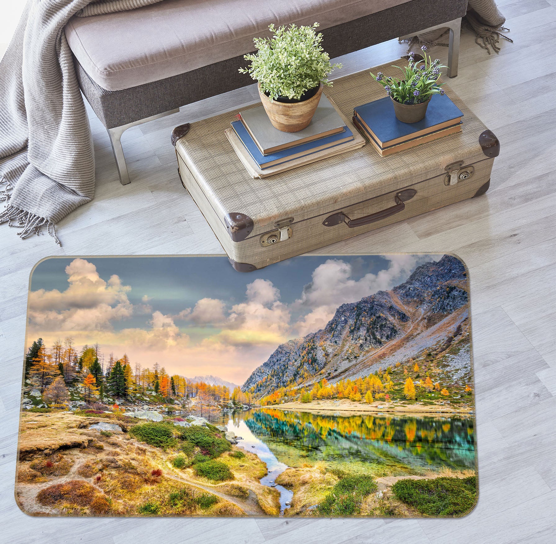 3D Forest River 1058 Marco Carmassi Rug Non Slip Rug Mat