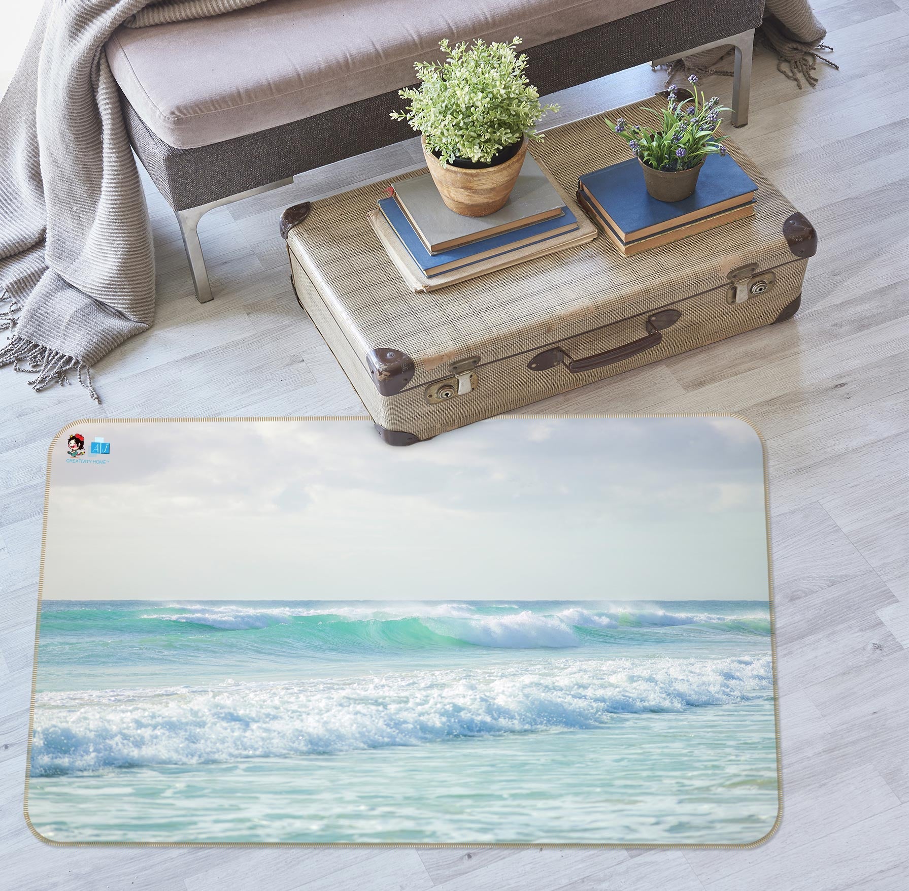 3D Beautiful Ocean 6837 Assaf Frank Rug Non Slip Rug Mat