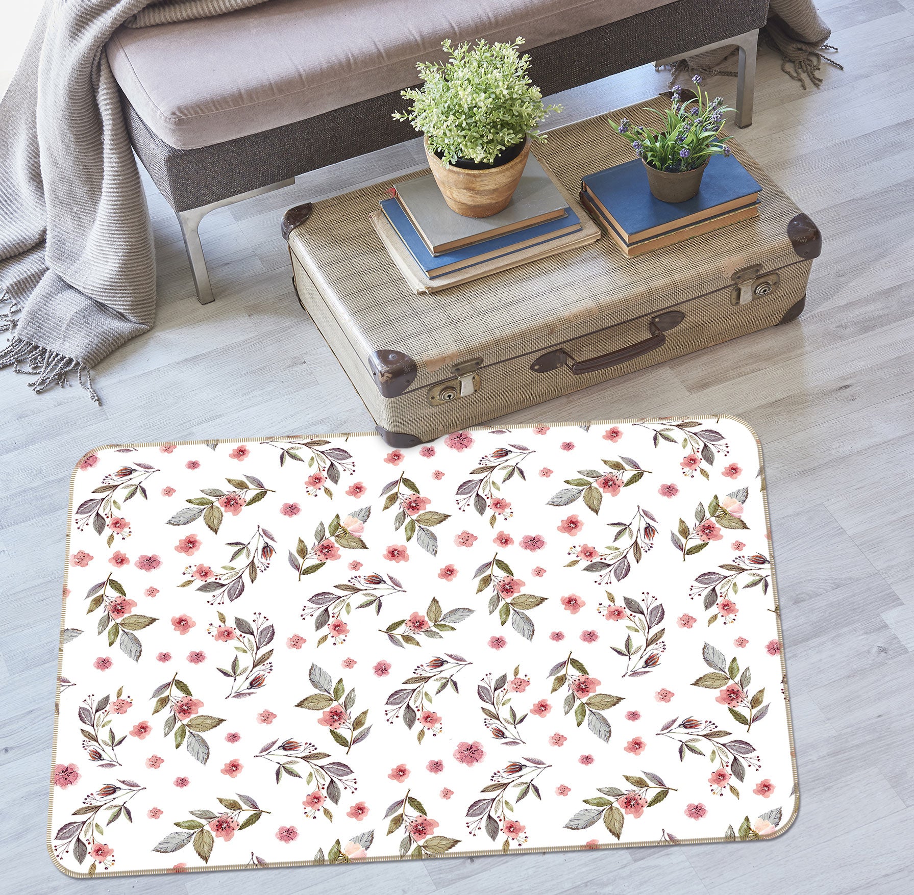 3D Red Plum 038 Uta Naumann Rug Non Slip Rug Mat