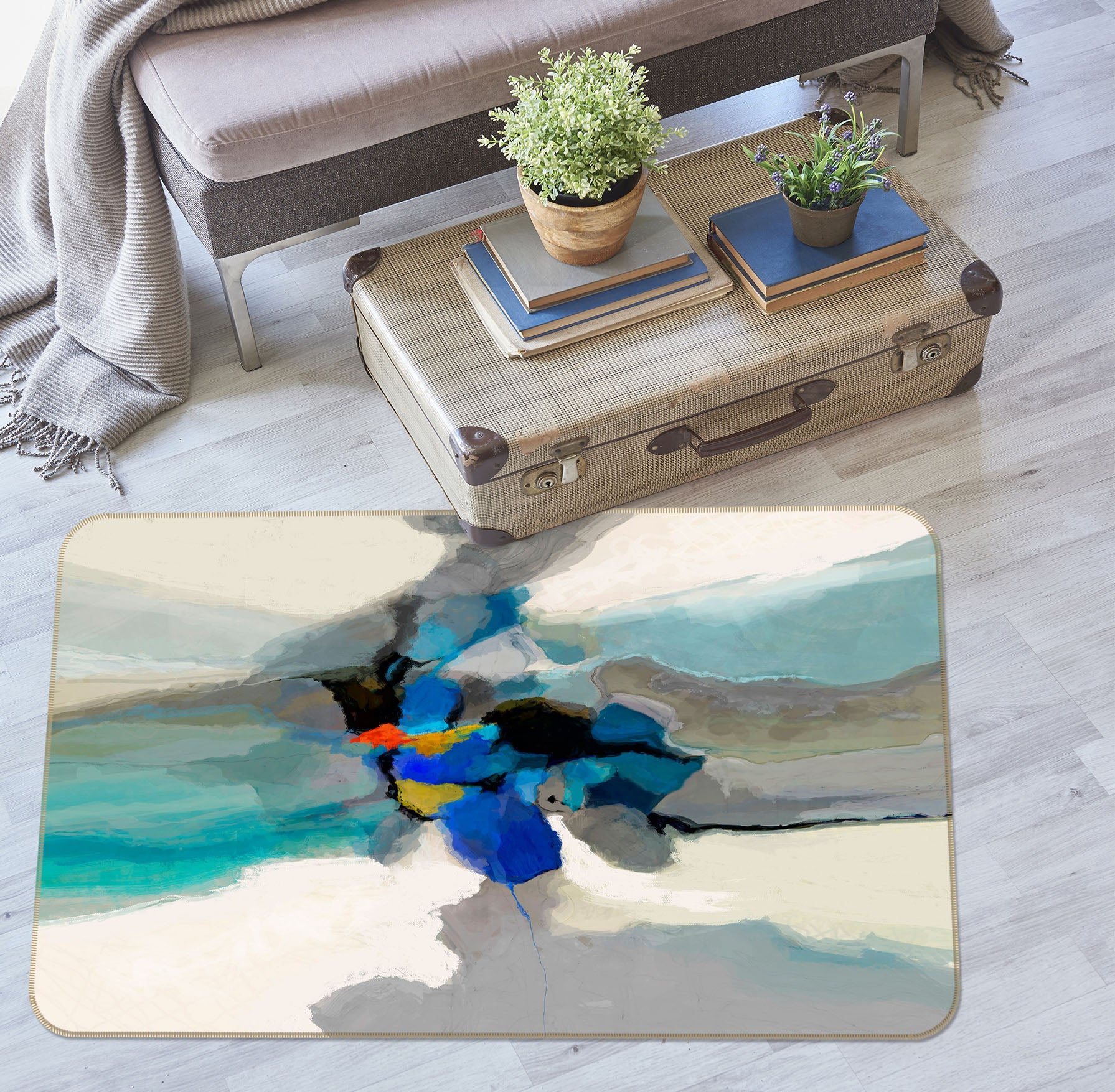 3D Color Graffiti 1004 Michael Tienhaara Rug Non Slip Rug Mat