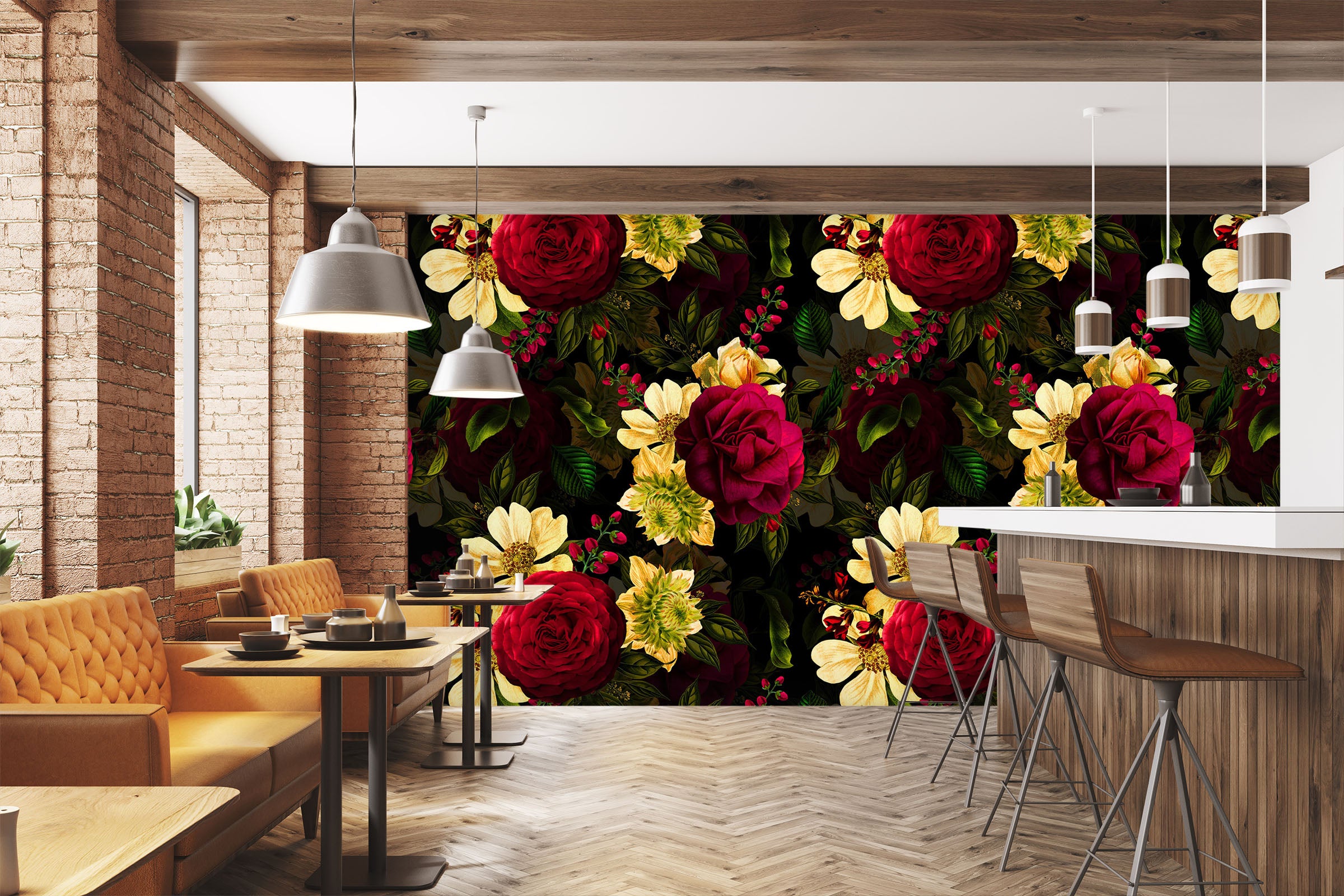 3D Bright Flowers 102 Uta Naumann Wall Mural Wall Murals