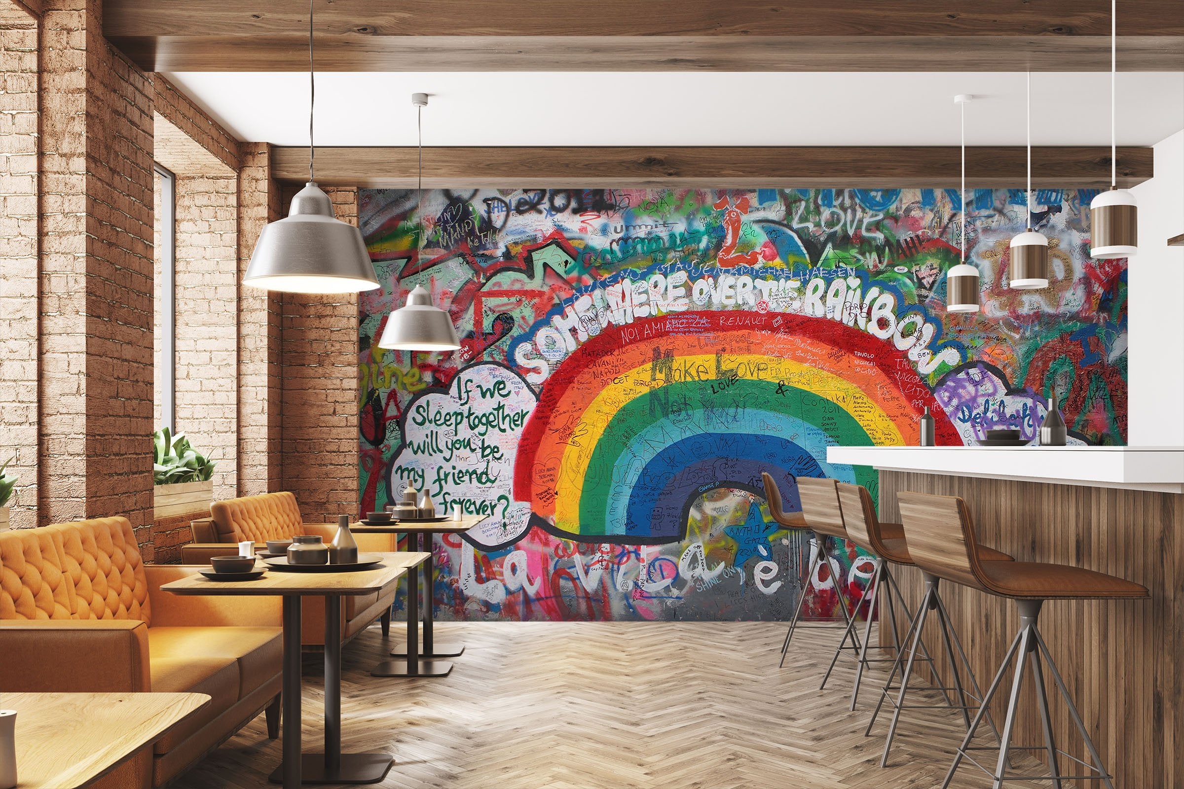 3D Rainbow Graffiti Art 04 Wall Murals Wallpaper AJ Wallpaper 2 