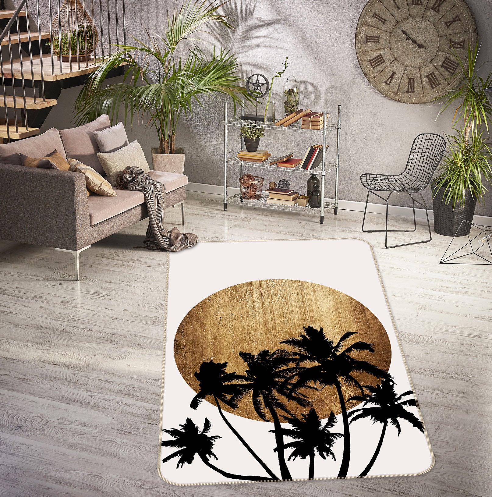 3D Miami Beach 1082 Boris Draschoff Rug Non Slip Rug Mat