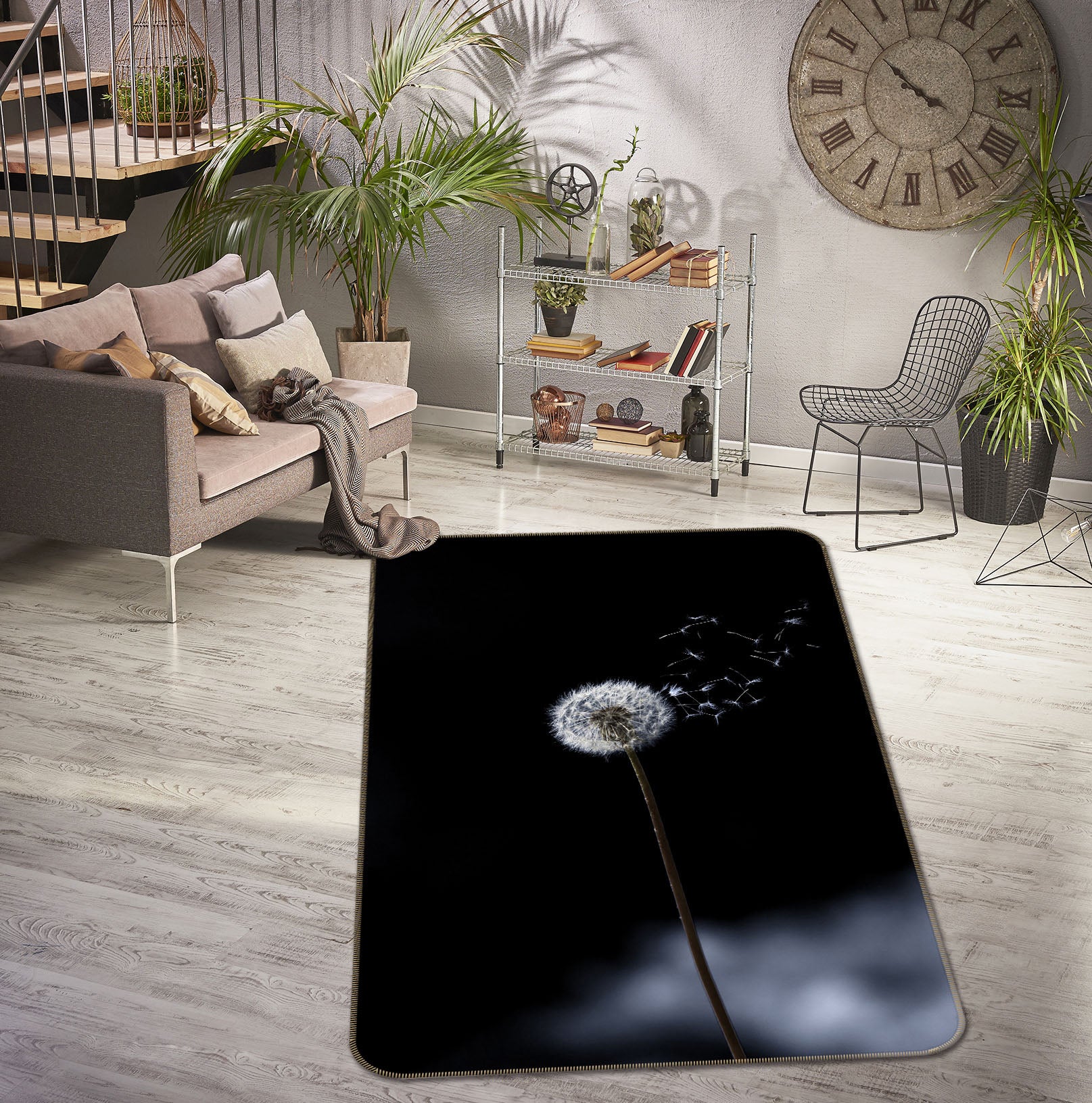 3D Dandelion 1114 Marco Carmassi Rug Non Slip Rug Mat