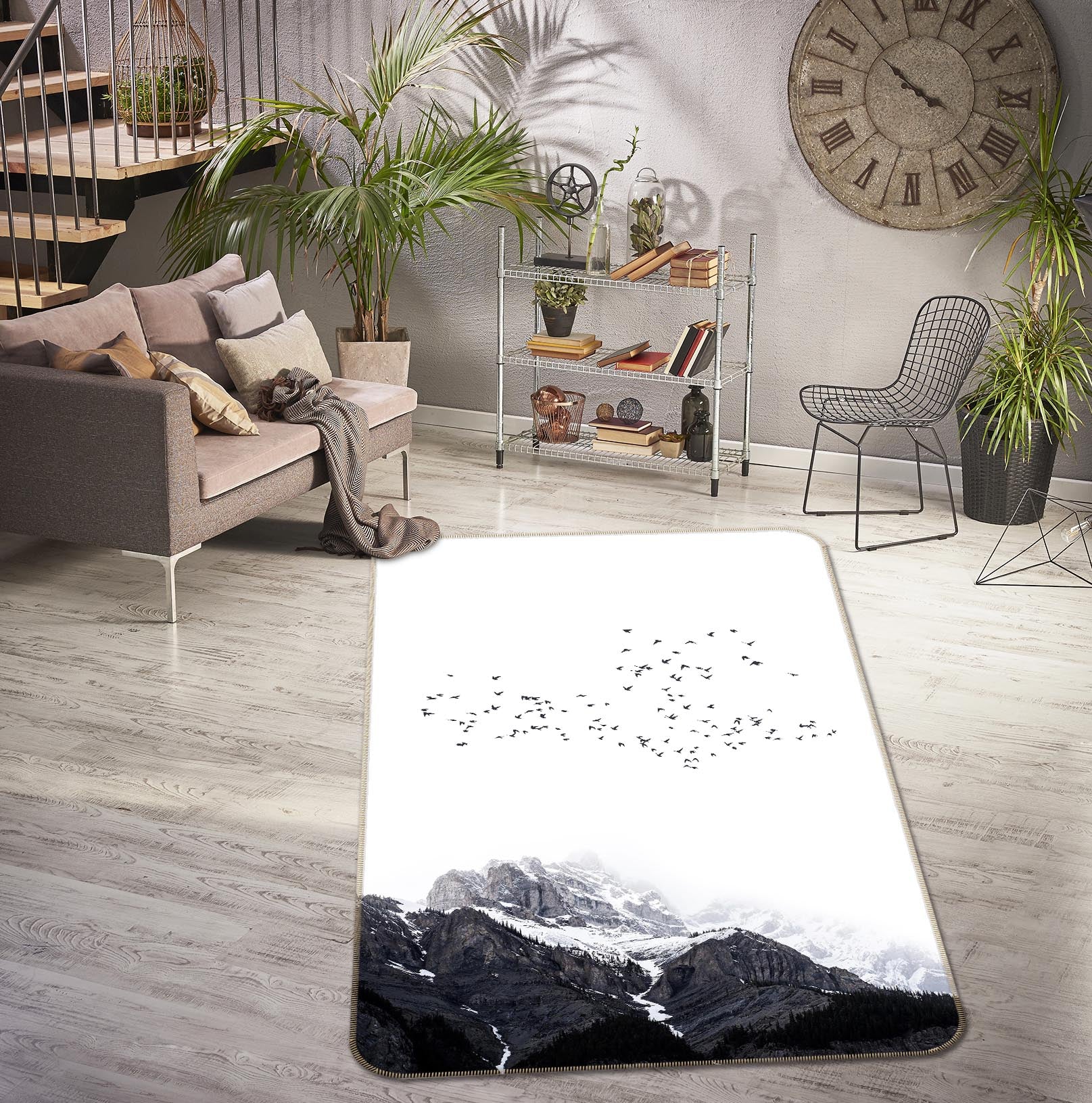 3D The Mountain 1020 Boris Draschoff Rug Non Slip Rug Mat