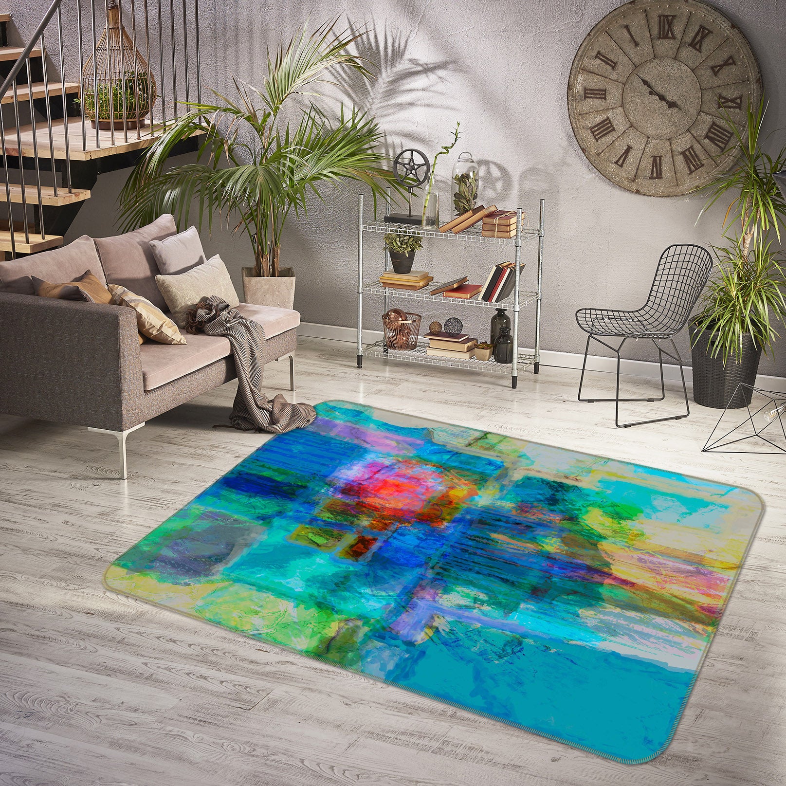 3D Lake Shimmer 110 Michael Tienhaara Rug Non Slip Rug Mat