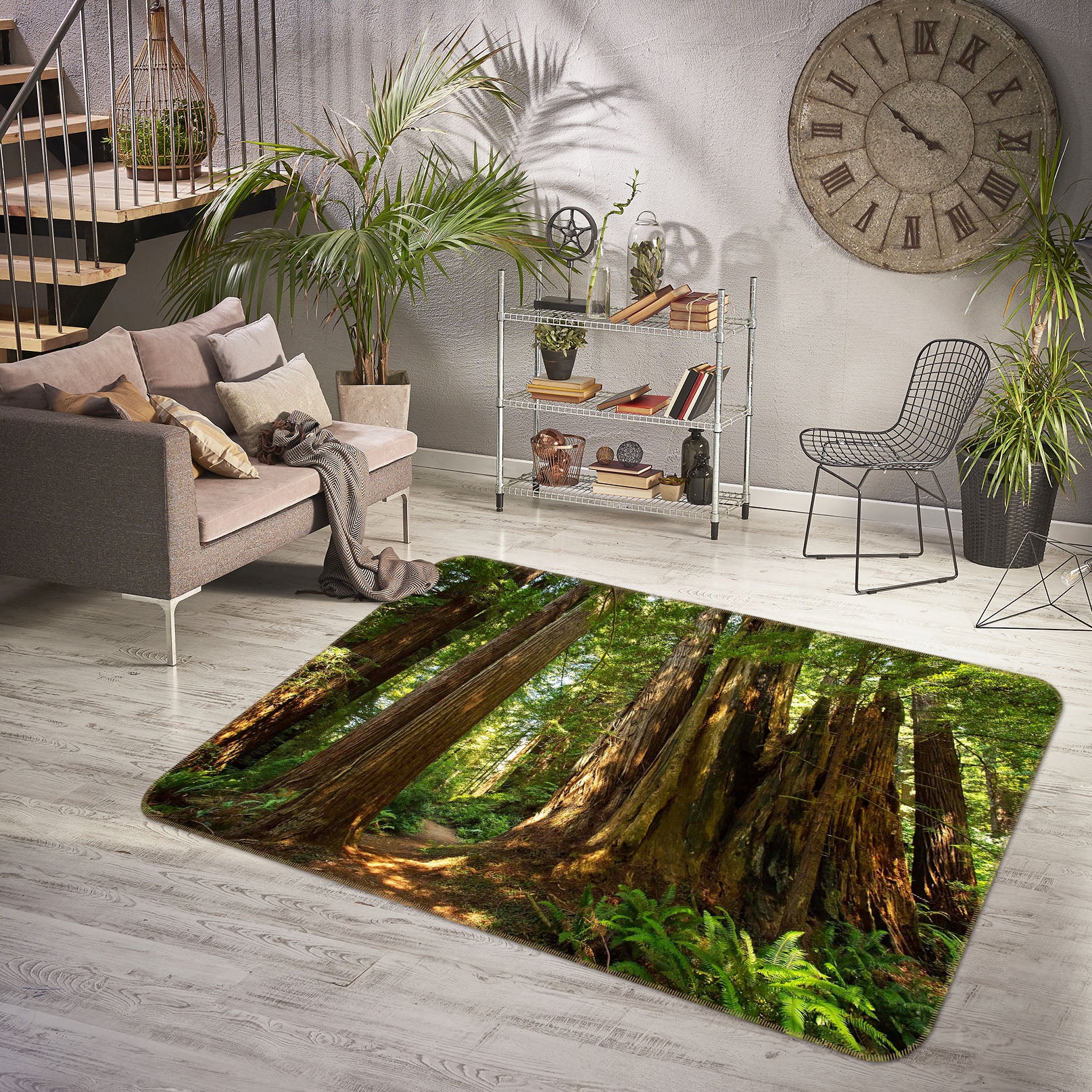 3D Old Forest 1122 Kathy Barefield Rug Non Slip Rug Mat