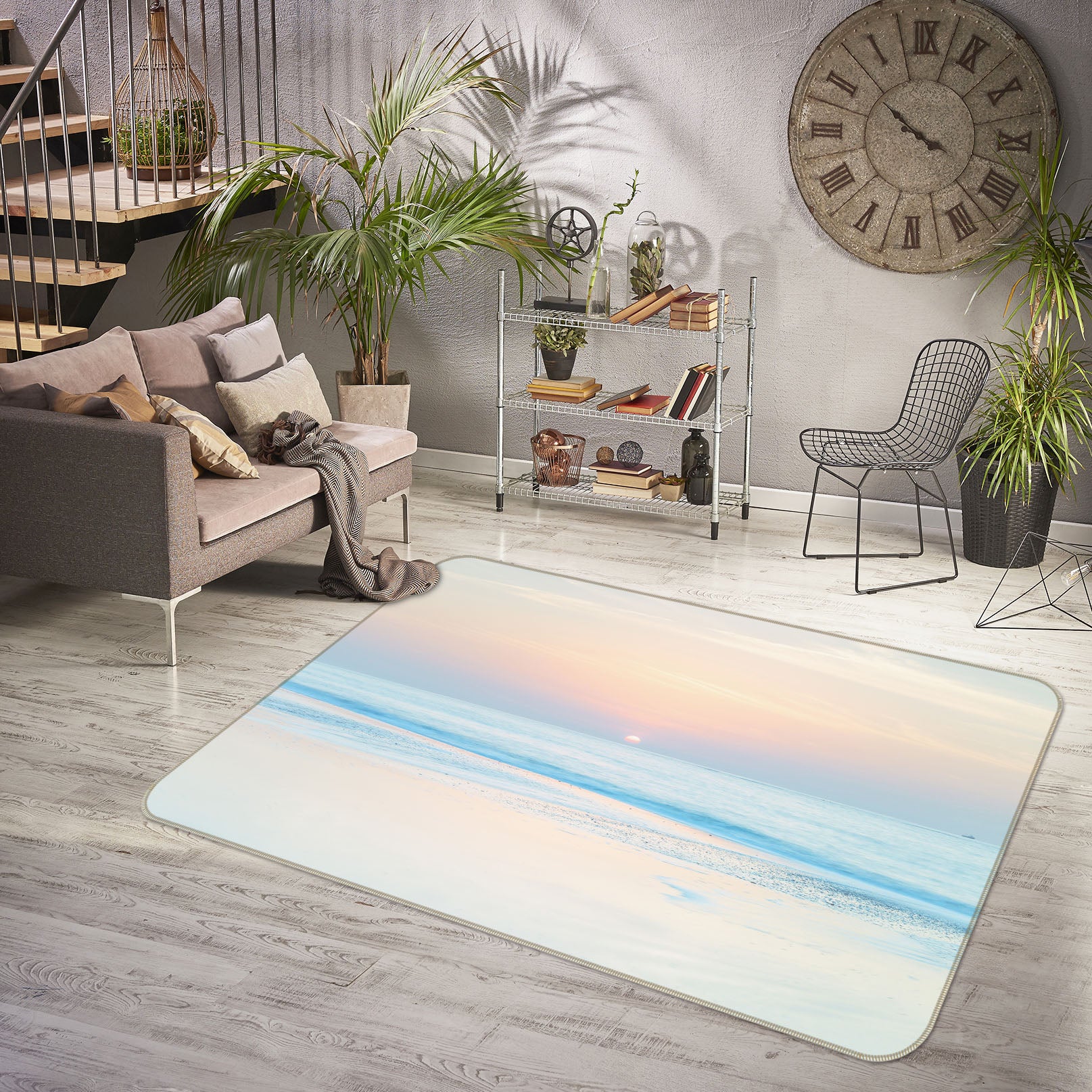 3D Blue Sea 3019 Assaf Frank Rug Non Slip Rug Mat