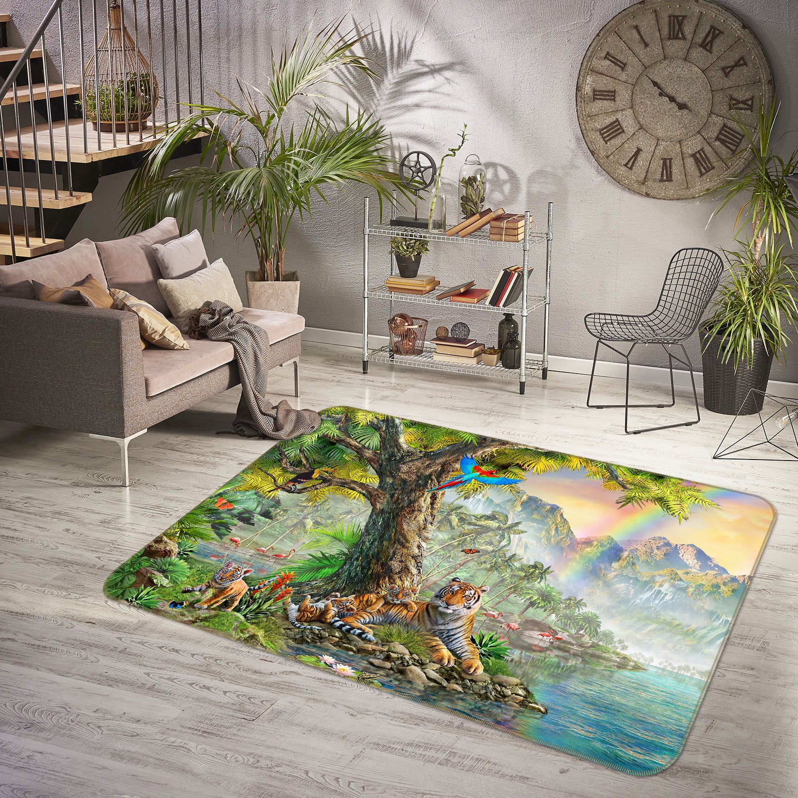 3D Forest Lake 1064 Adrian Chesterman Rug Non Slip Rug Mat