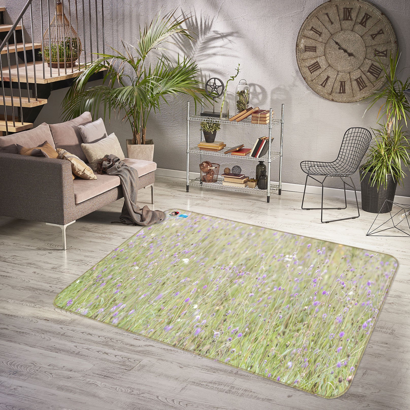 3D Lawn Wildflowers 6847 Assaf Frank Rug Non Slip Rug Mat