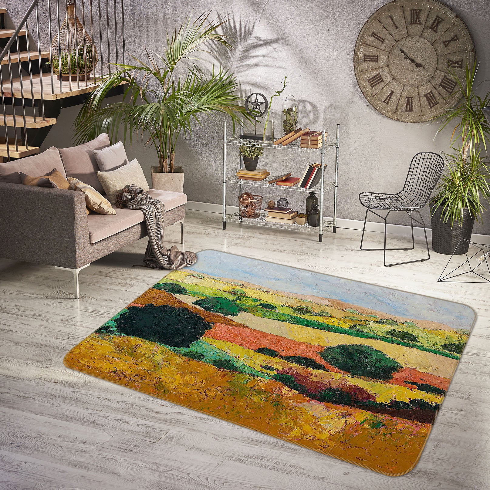 3D Colored Valley 1021 Allan P. Friedlander Rug Non Slip Rug Mat