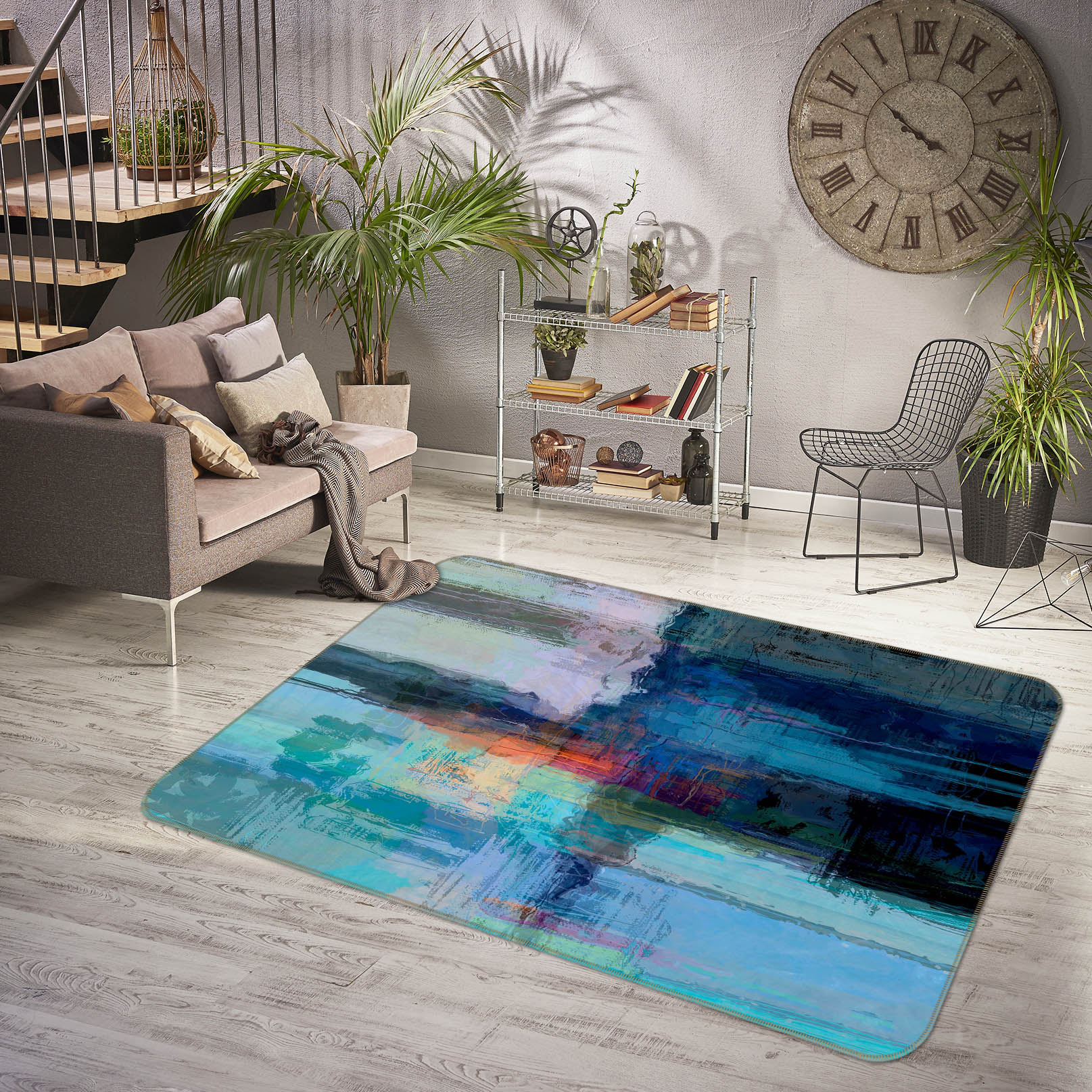 3D Lake Light 1003 Michael Tienhaara Rug Non Slip Rug Mat