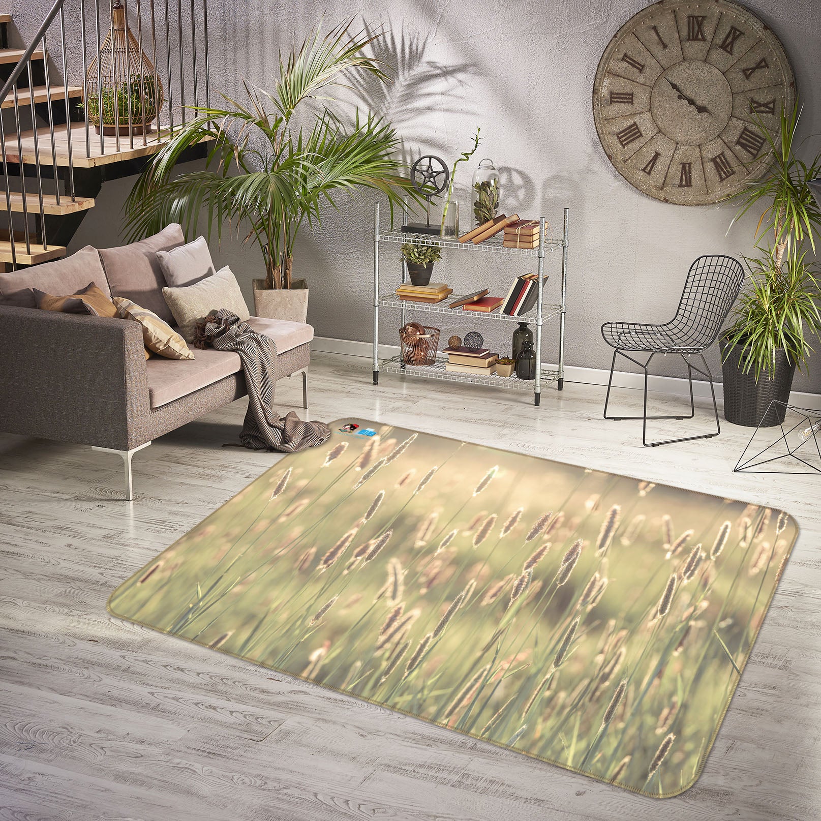 3D Lawn Grass 6736 Assaf Frank Rug Non Slip Rug Mat