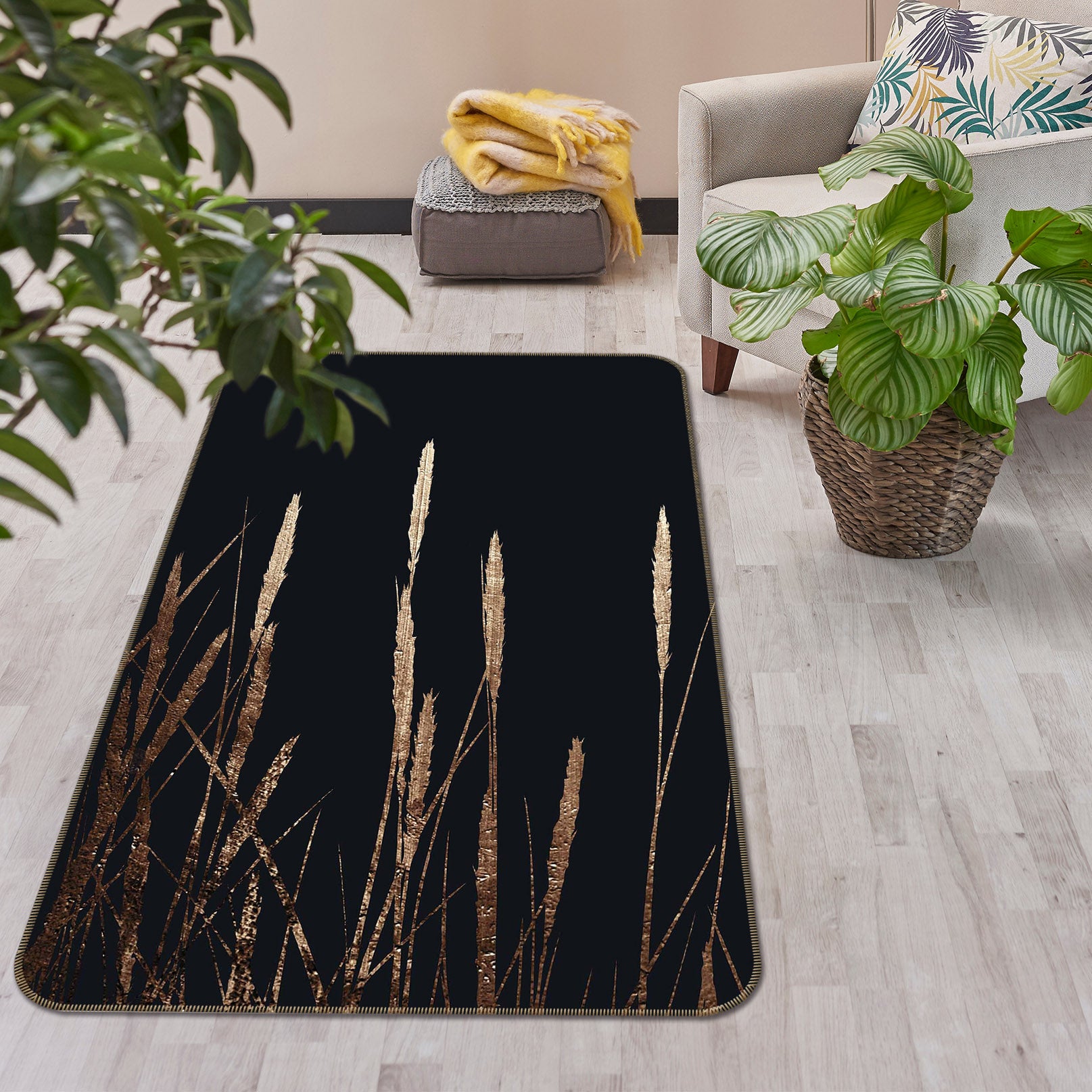 3D Golden Fields 1004 Boris Draschoff Rug Non Slip Rug Mat