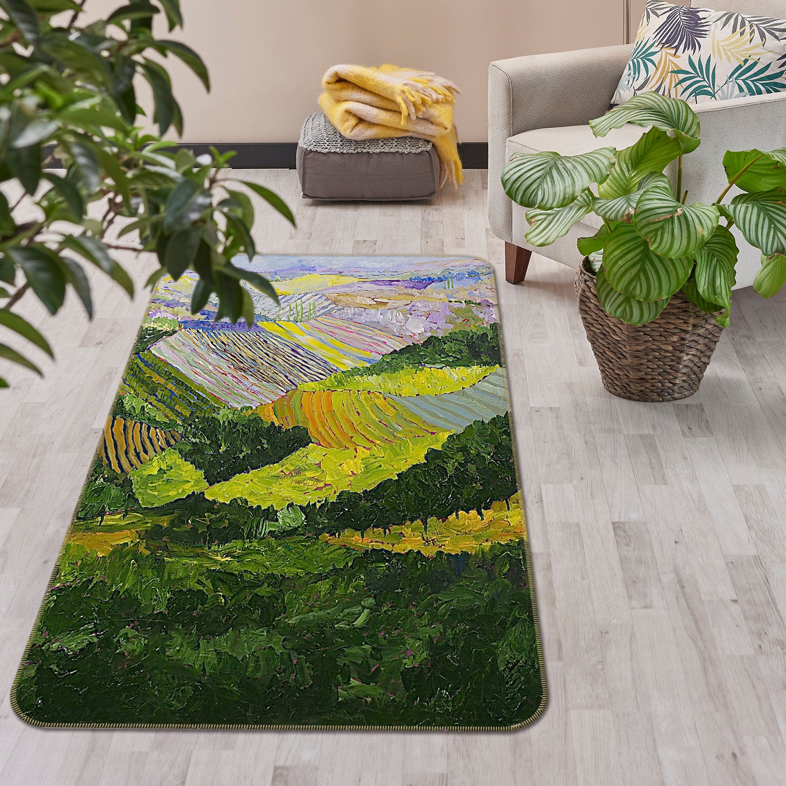 3D Forest And Harvest 1027 Allan P. Friedlander Rug Non Slip Rug Mat