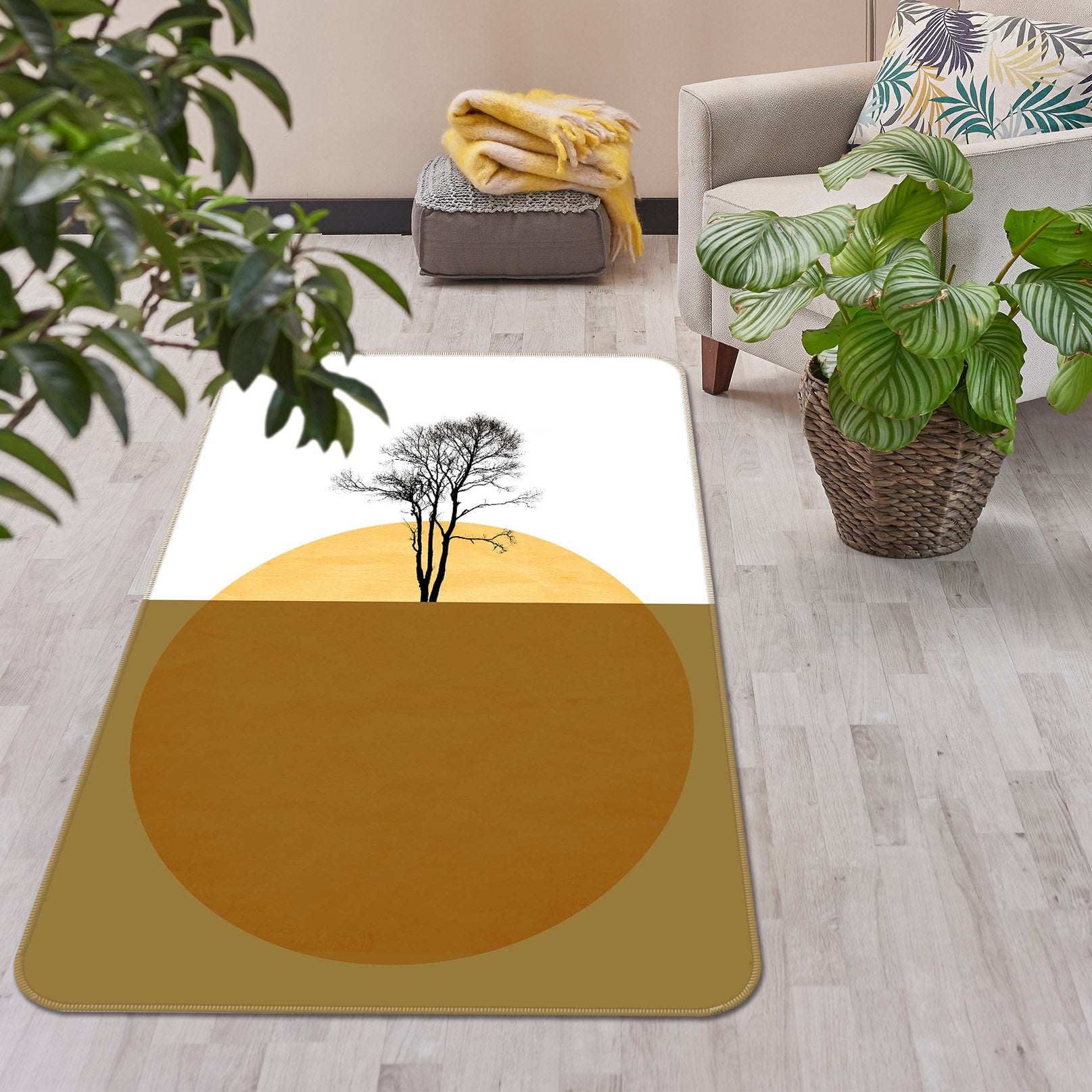 3D Golden Sea 1005 Boris Draschoff Rug Non Slip Rug Mat