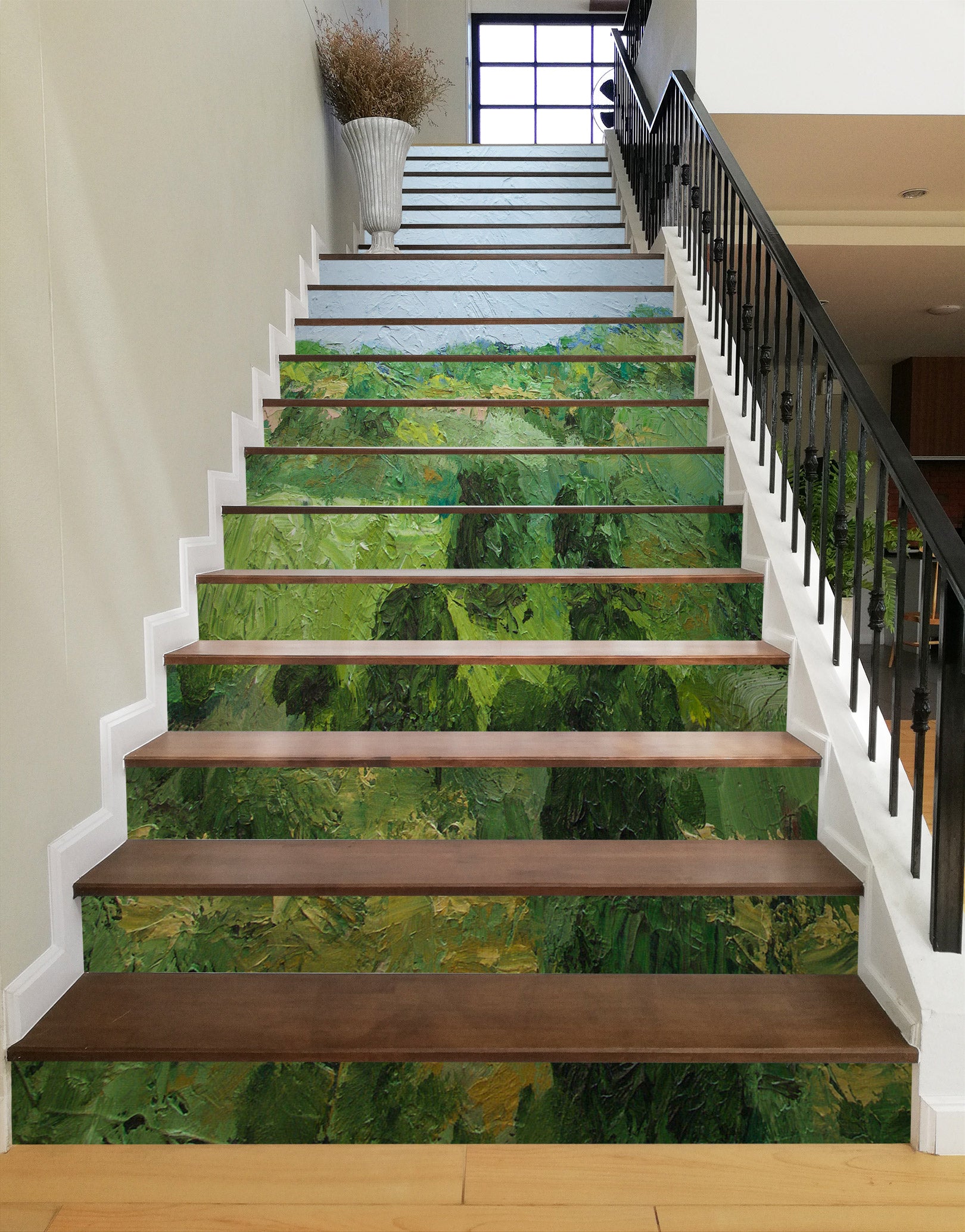 3D Green Woods Oil Painting 9030 Allan P. Friedlander Stair Risers