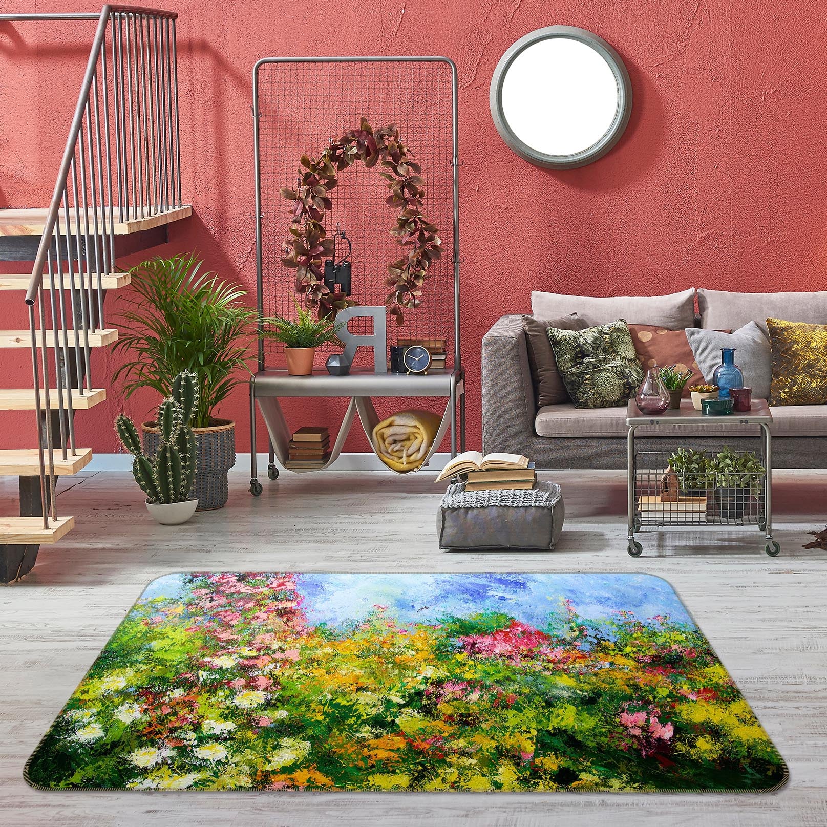 3D Wildflower 1006 Allan P. Friedlander Rug Non Slip Rug Mat