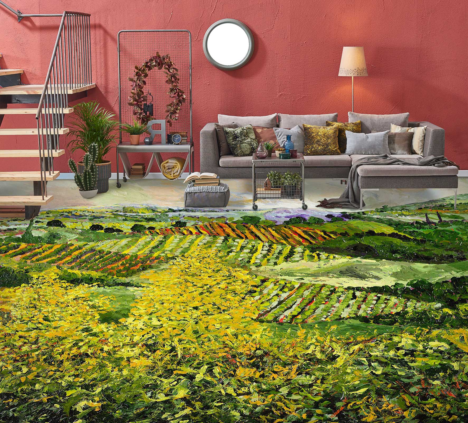 3D Grassy Hillside 9534 Allan P. Friedlander Floor Mural  Wallpaper Murals Self-Adhesive Removable Print Epoxy