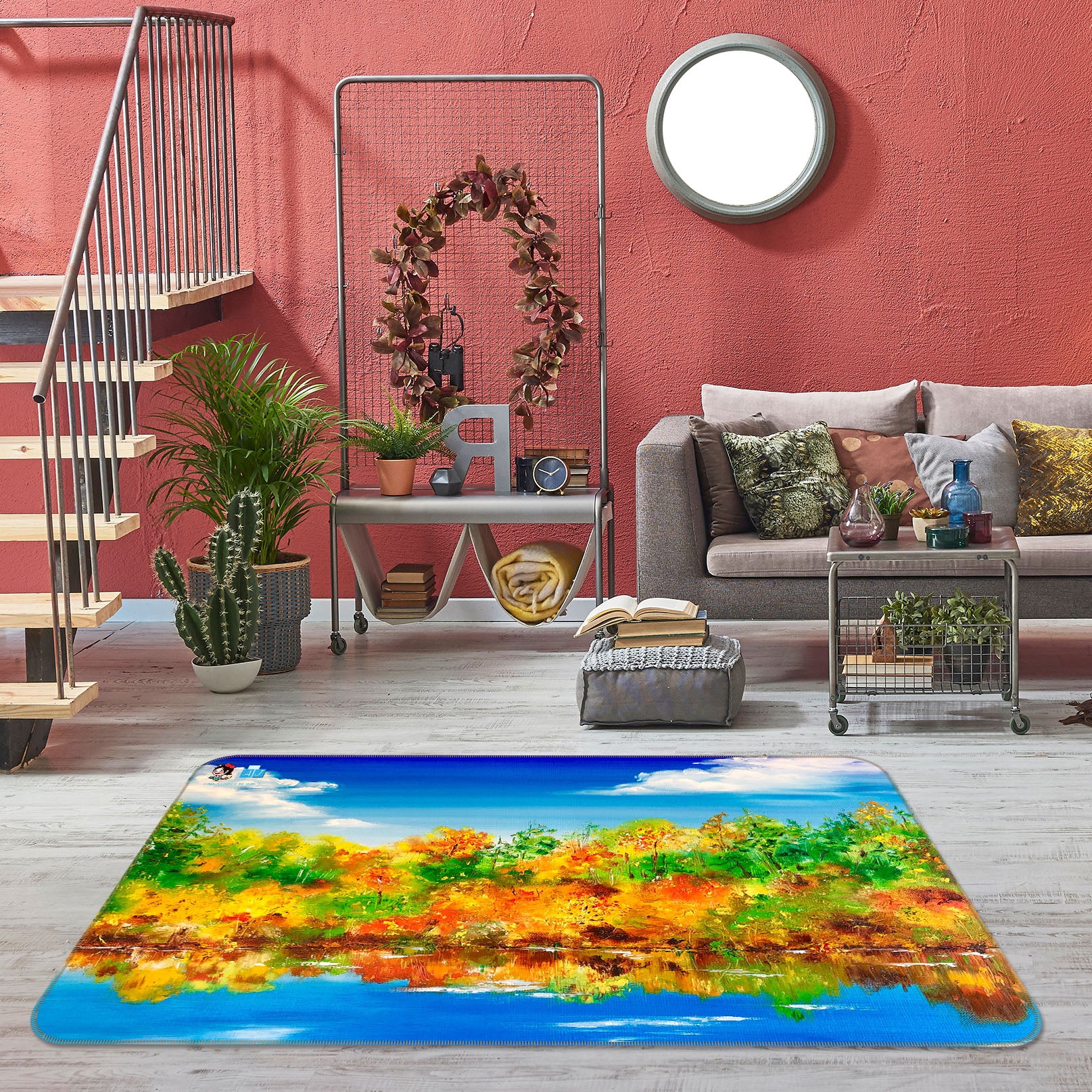 3D Oil Painting Landscape 1232 Skromova Marina Rug Non Slip Rug Mat