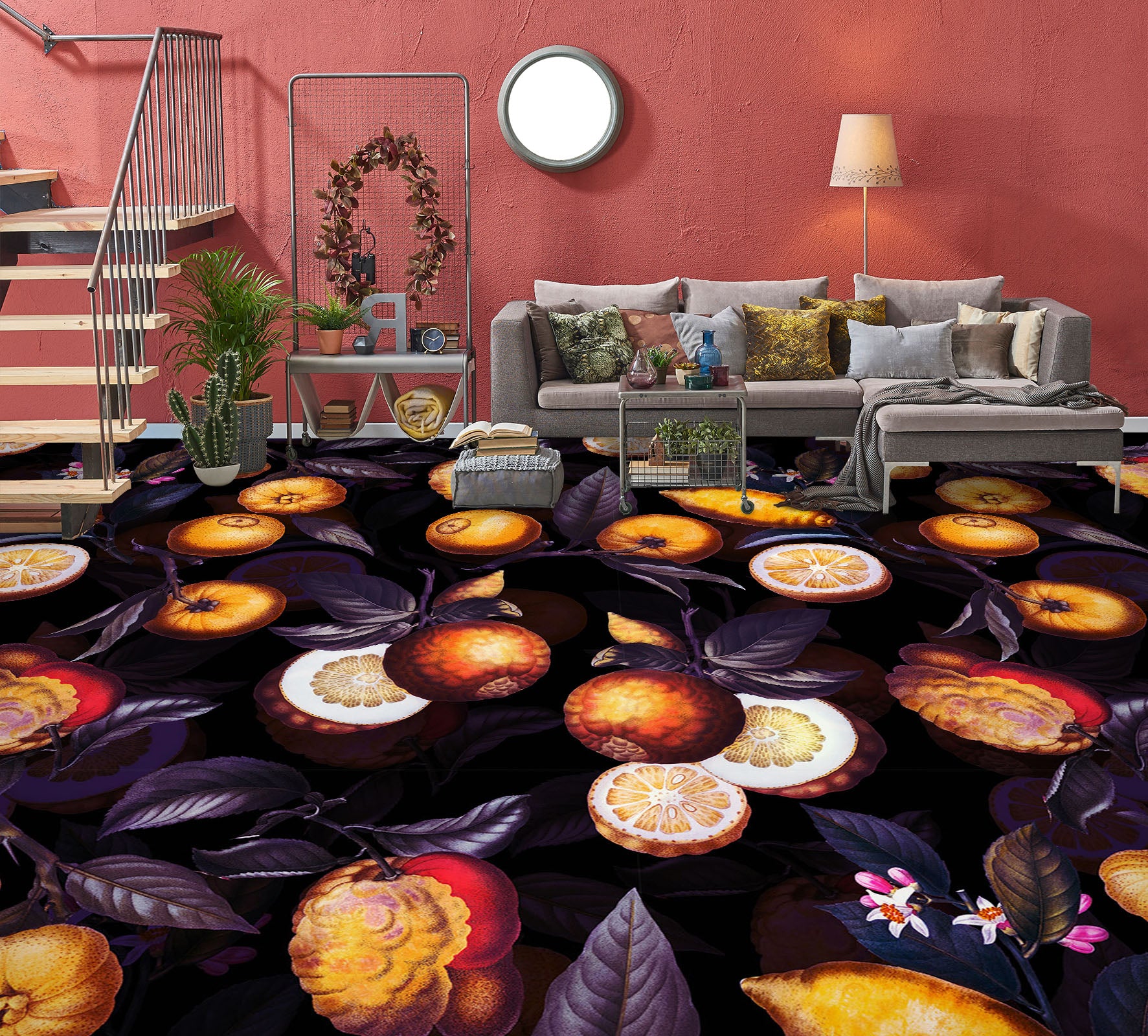 3D Fruit 99230 Uta Naumann Floor Mural  Wallpaper Murals Self-Adhesive Removable Print Epoxy