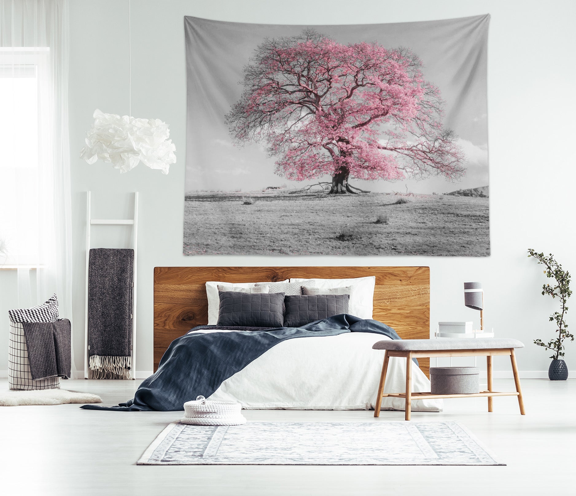 3D Pink Tree 116148 Assaf Frank Tapestry Hanging Cloth Hang