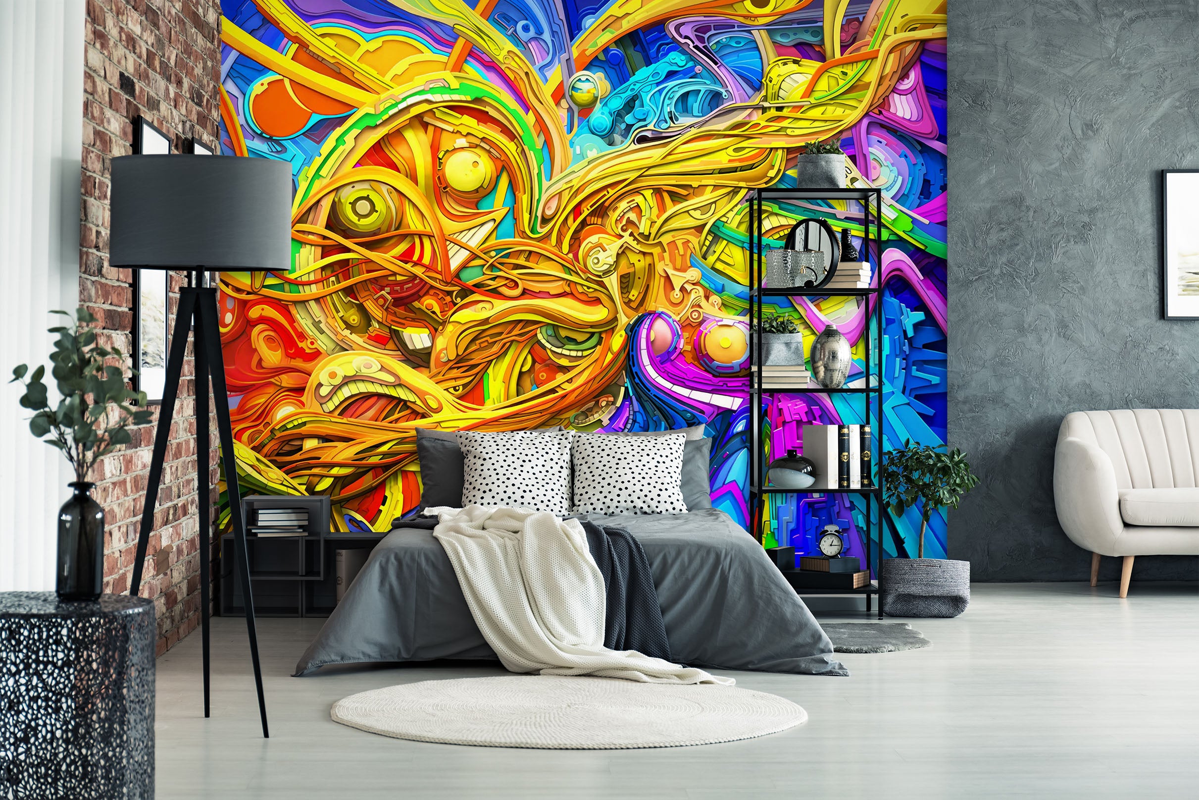 3D Color Graffiti 1684 Wall Murals